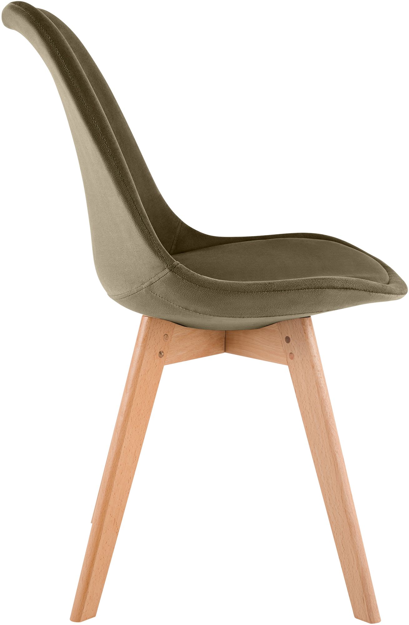 Stuhl Linares Samt, dunkelbraun