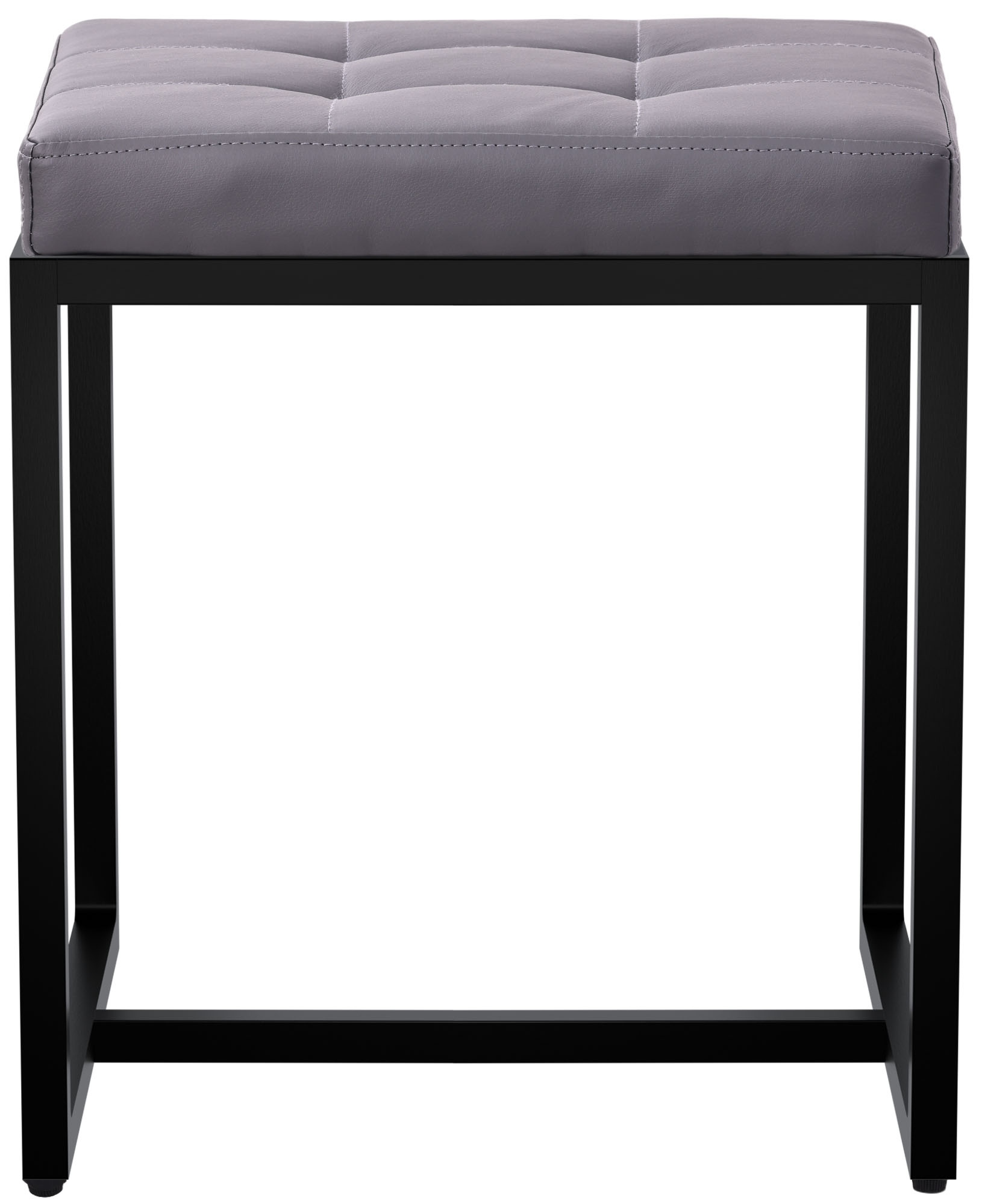 Sitzhocker Barci B Kunstleder, grau