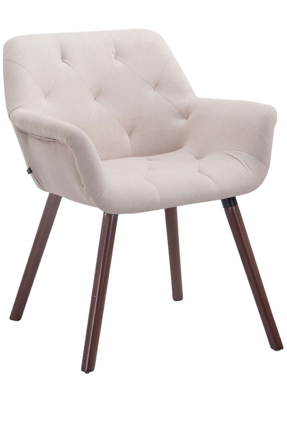 Besucherstuhl Cassidy Stoff walnuss, beige