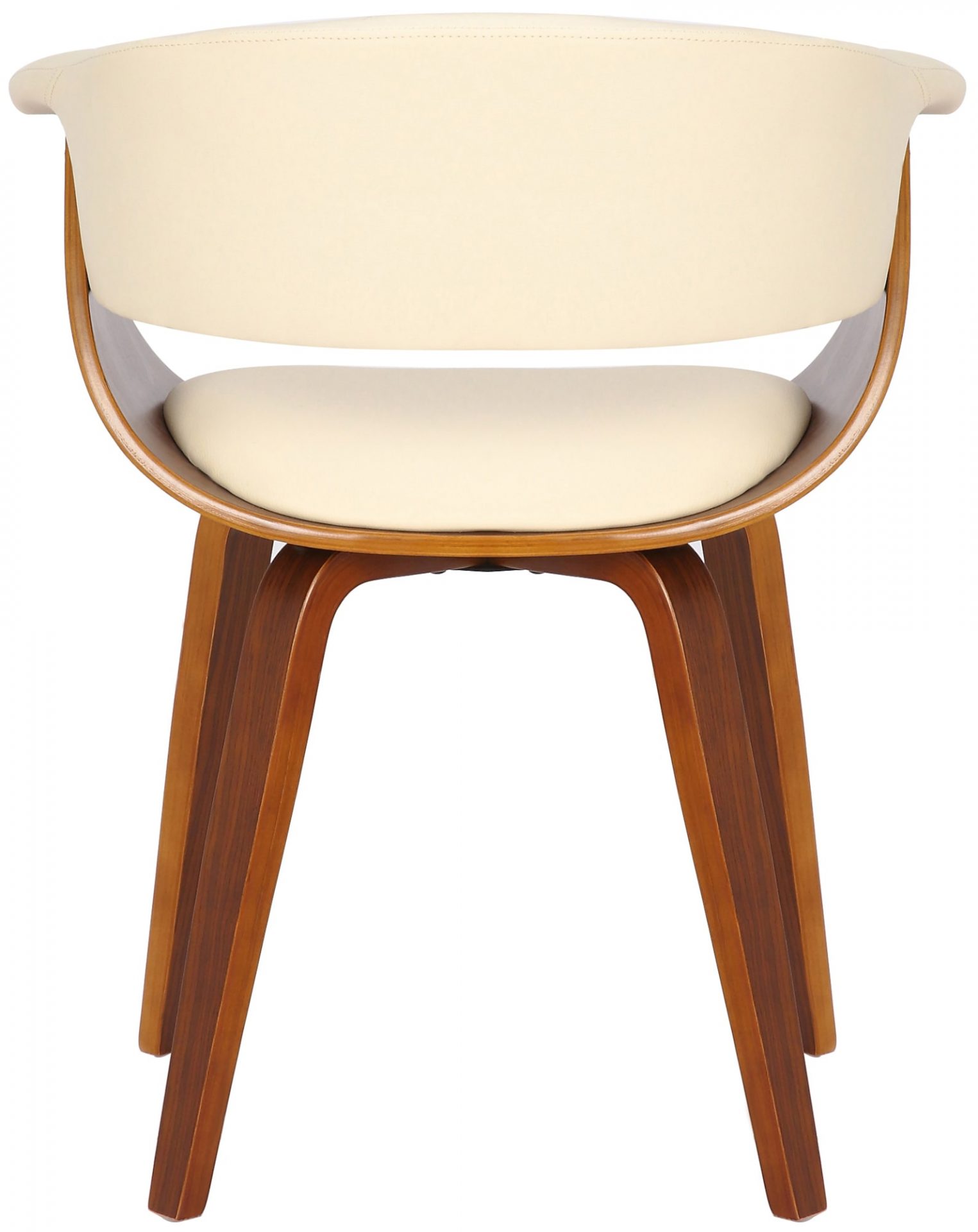 2er Set Stühle Bruce Kunstleder walnuss, creme