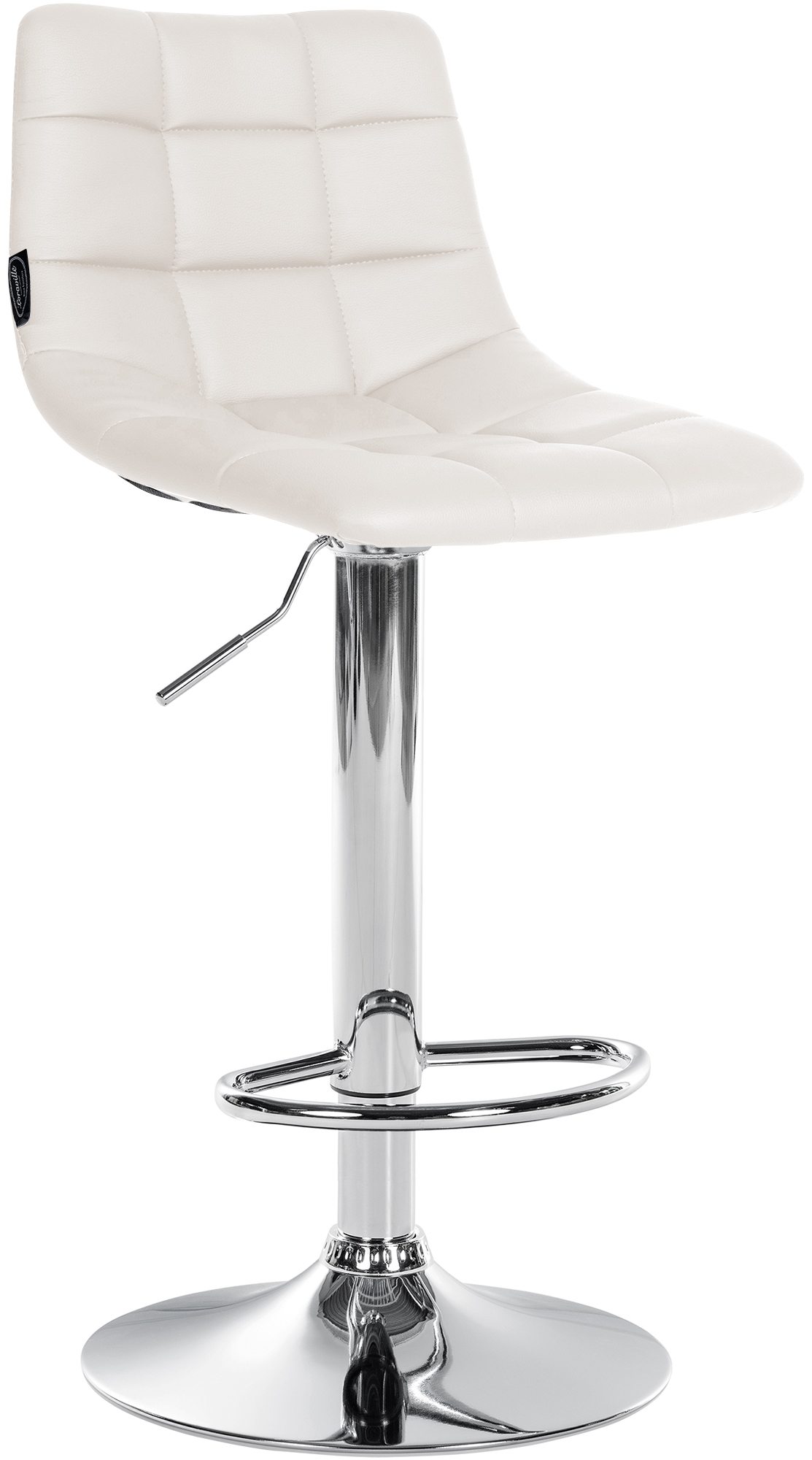 2er Set Barhocker Jerry Kunstleder chrom, weiß