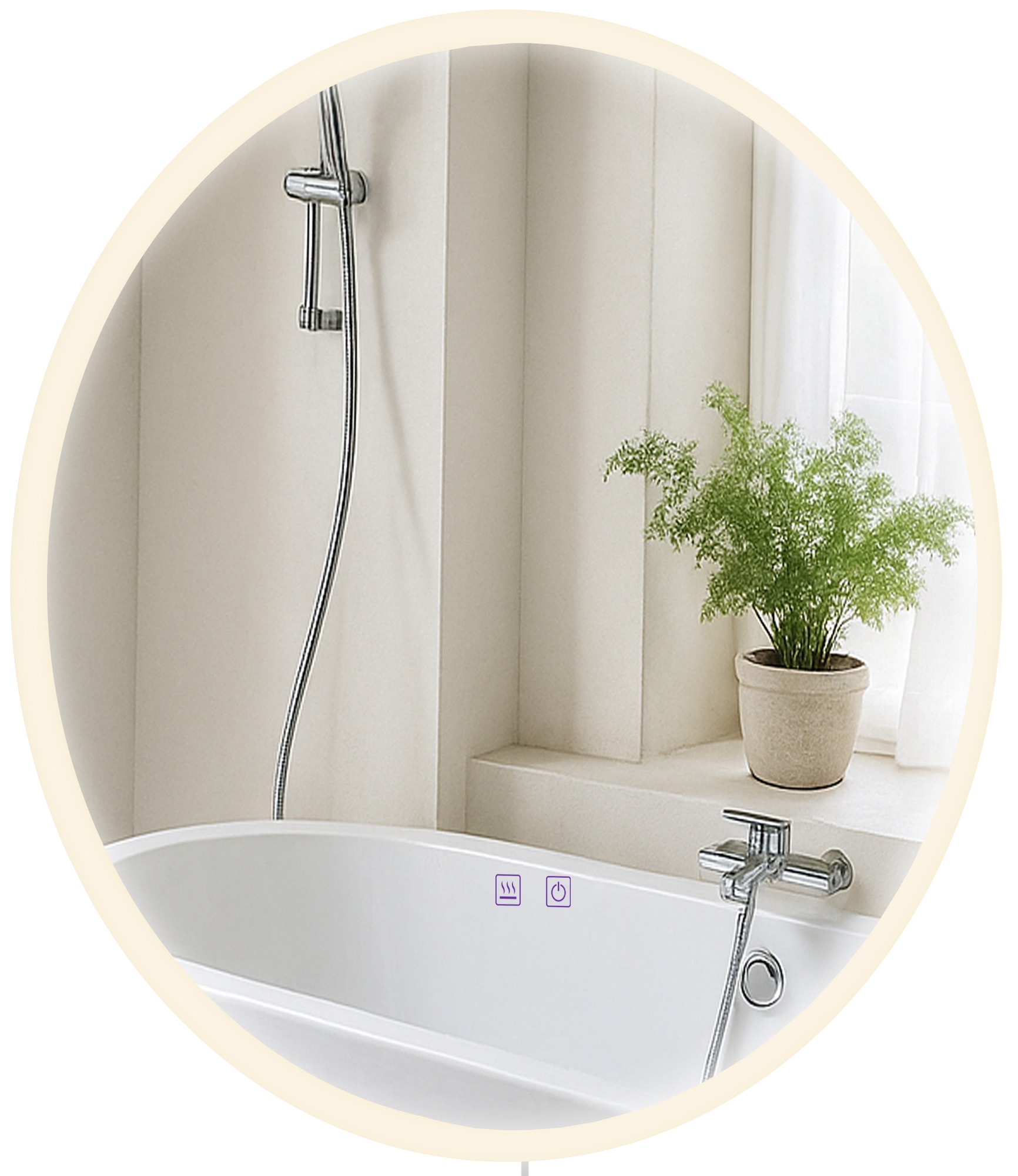Badspiegel Laconia 60 ohne Bluetooth, klarglas