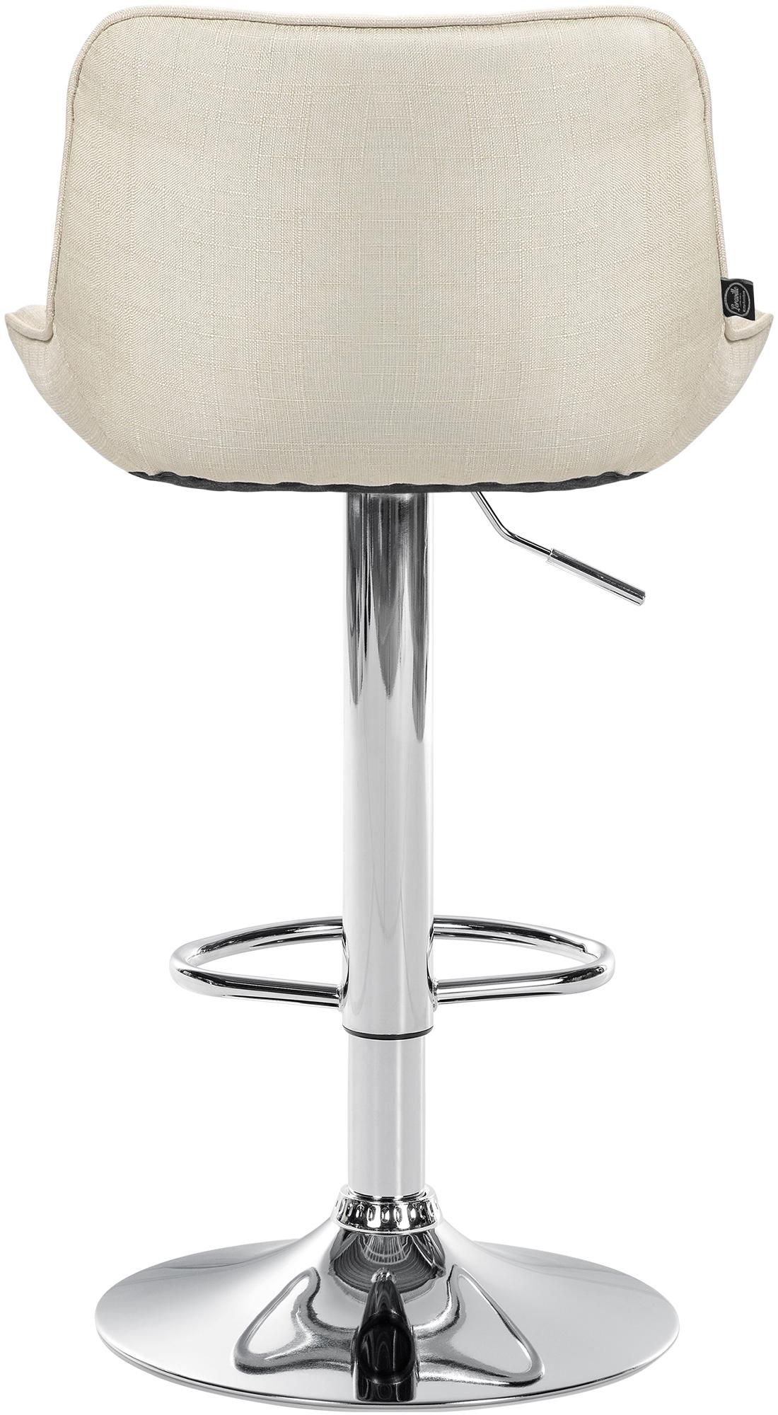 Barhocker Vonore Stoff chrom, creme