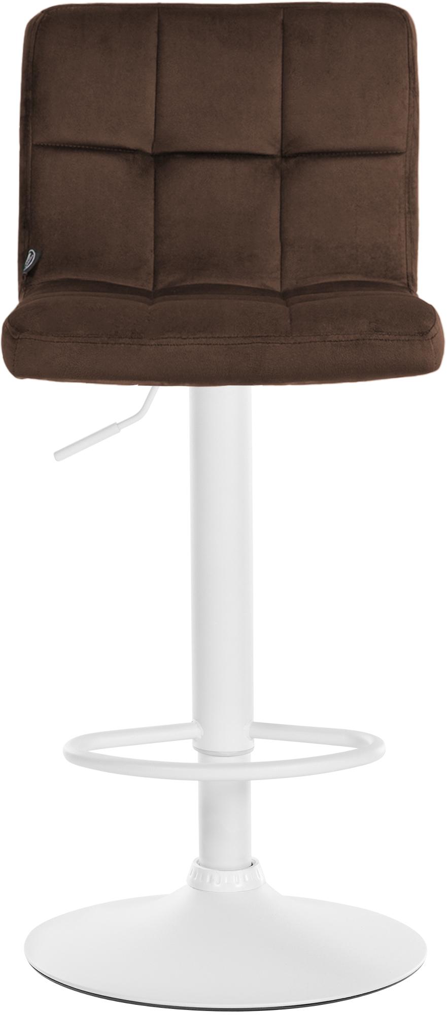 Barhocker Peru Samt weiß, braun