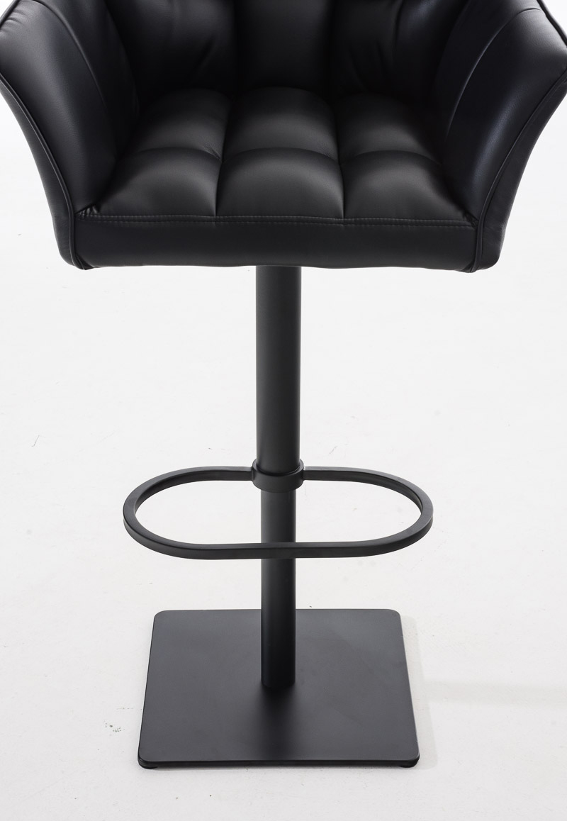 2er Set Barhocker Damaso Kunstleder schwarz, schwarz