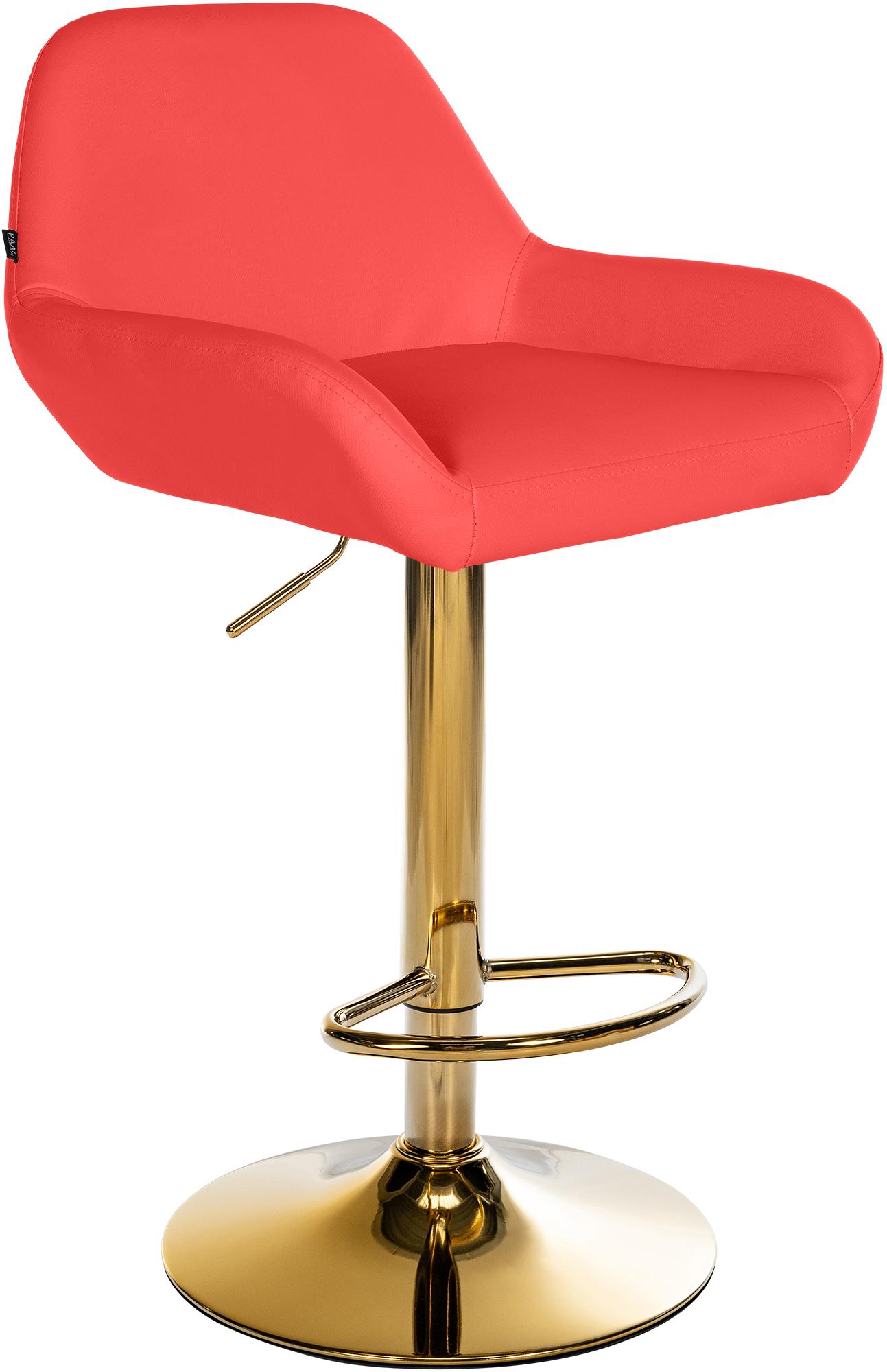 Barhocker Braga Gold Kunstleder, rot