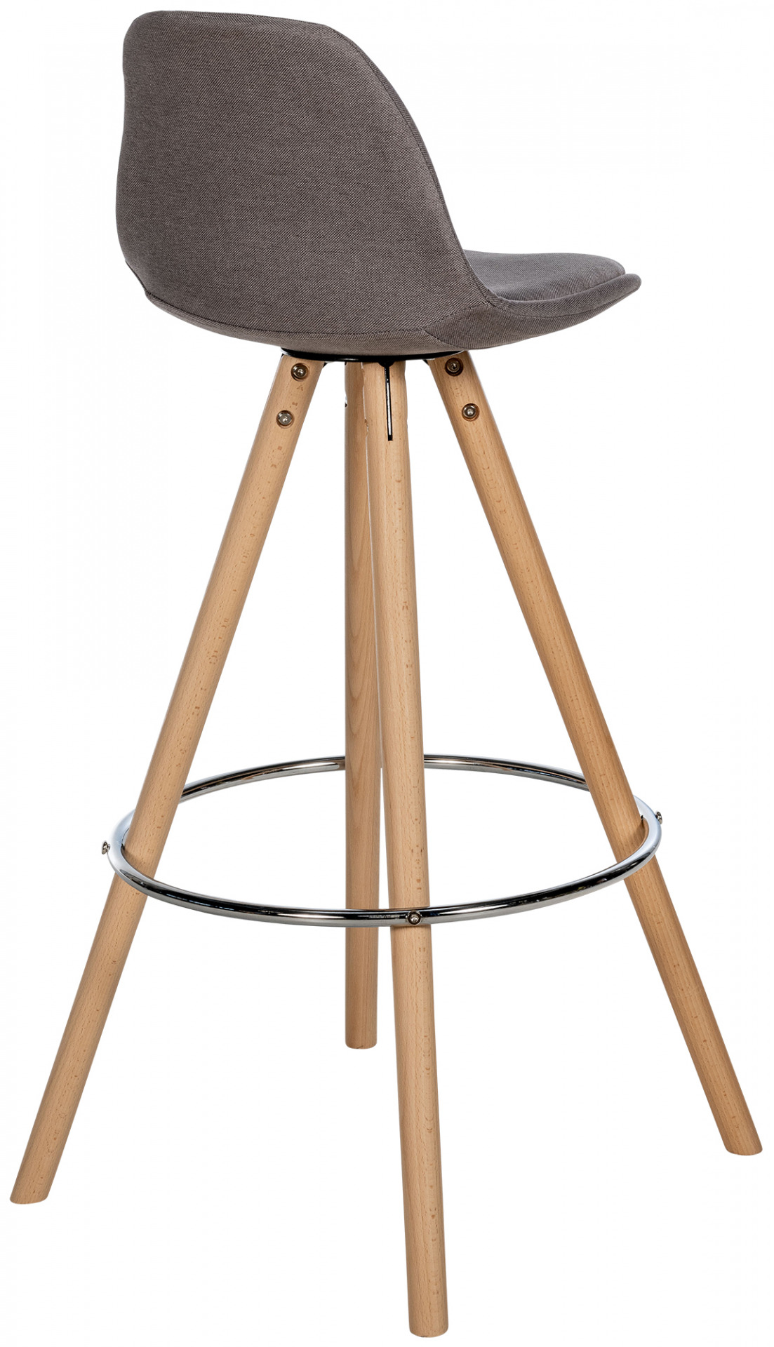 Barhocker Corbin Stoff Rund natura, taupe
