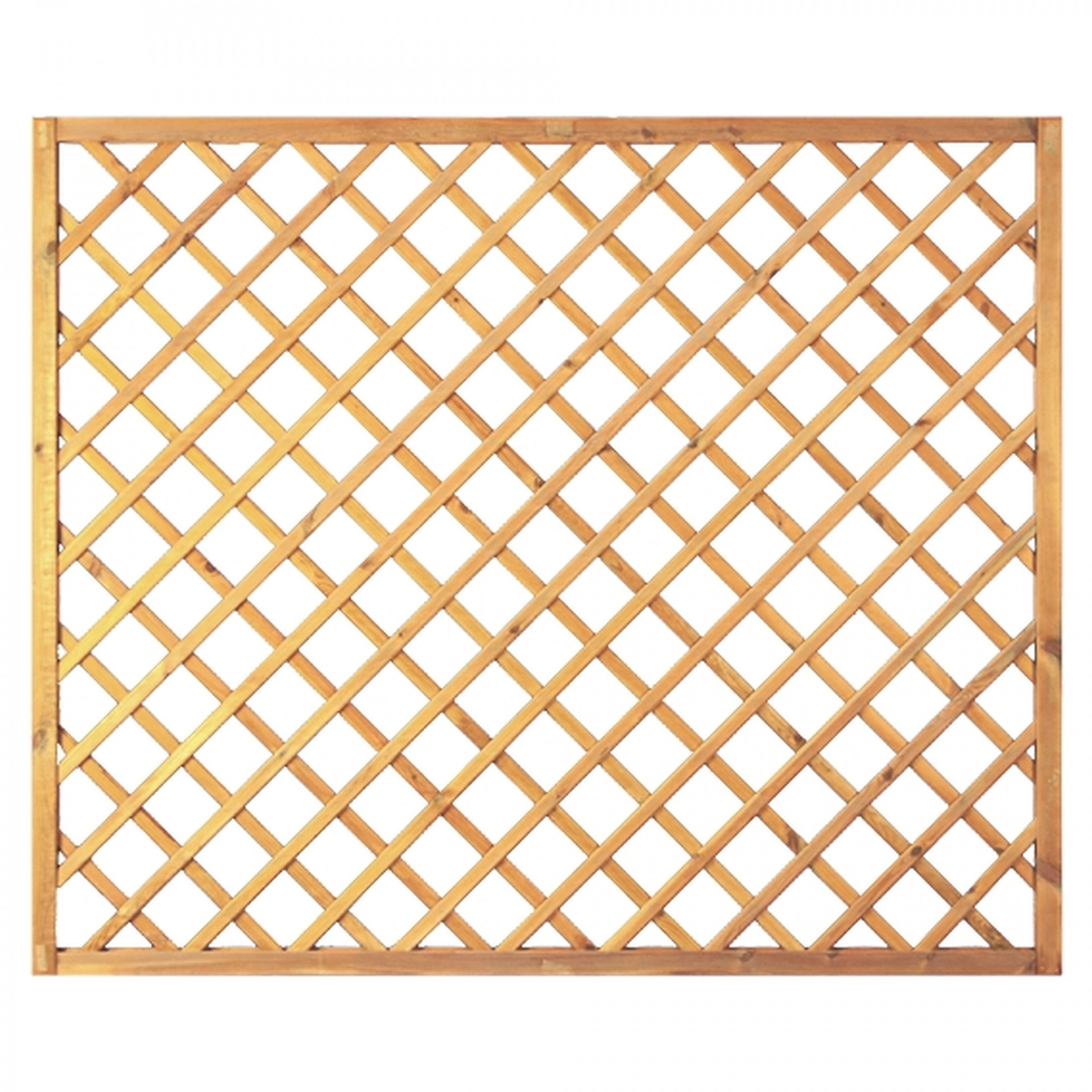 Diagonal-Rankzaun 180 x 150 cm, MW 10 x 10 cm, Rahmen 45/45 mm, kdi grün, Leisten 12 x 30 mm, genagelt
