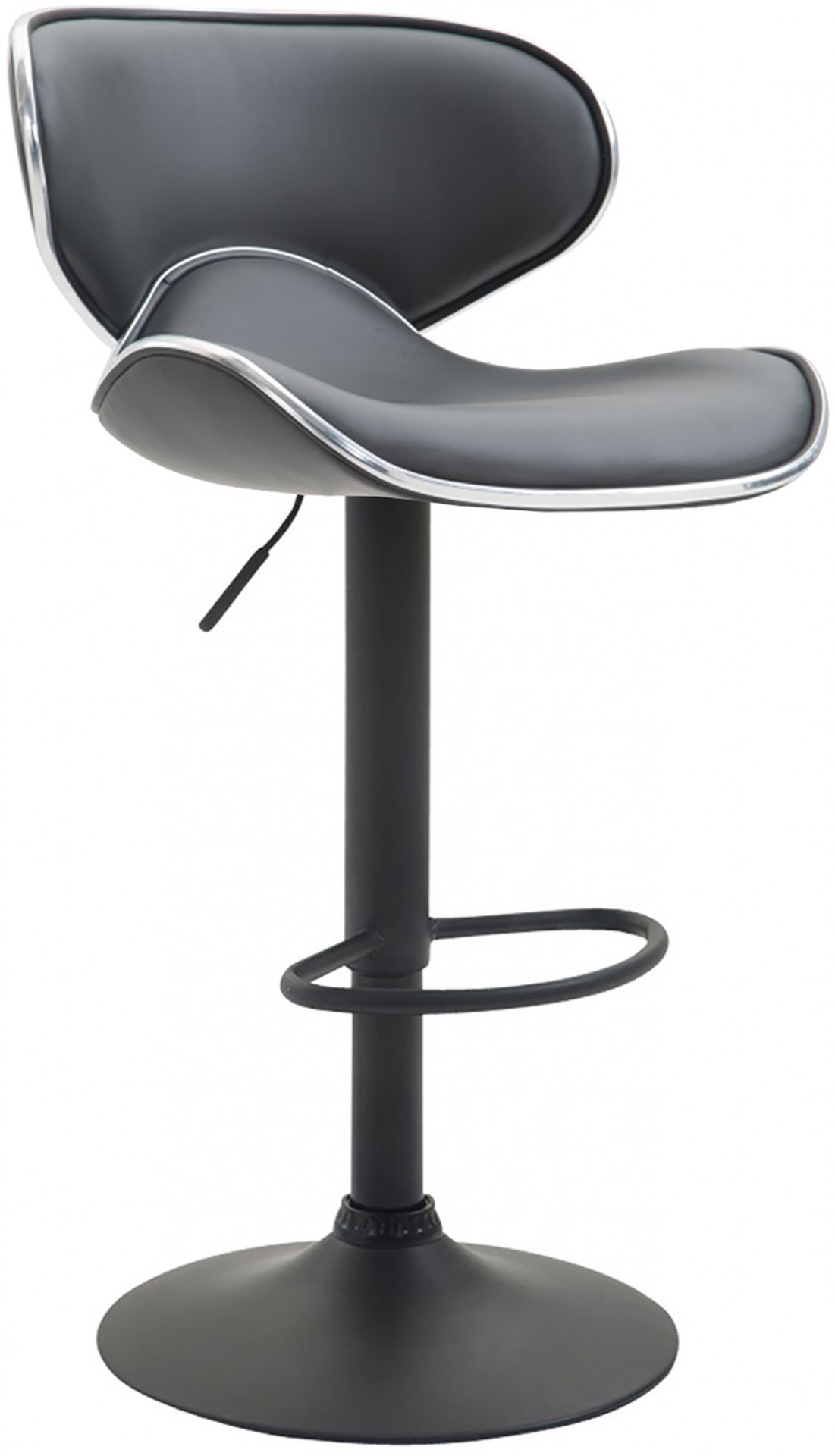 2er Set Barhocker Las Vegas V2 Kunstleder schwarz, grau