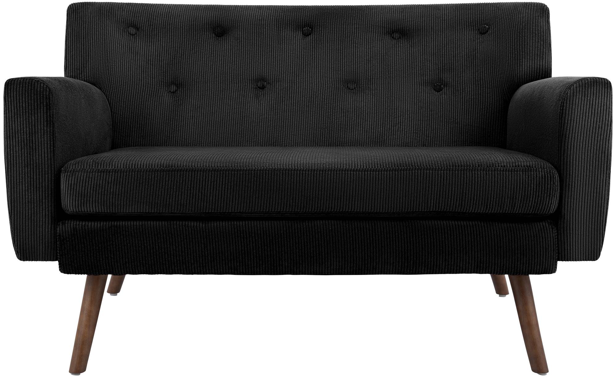 Sofa Kioni Cord, schwarz