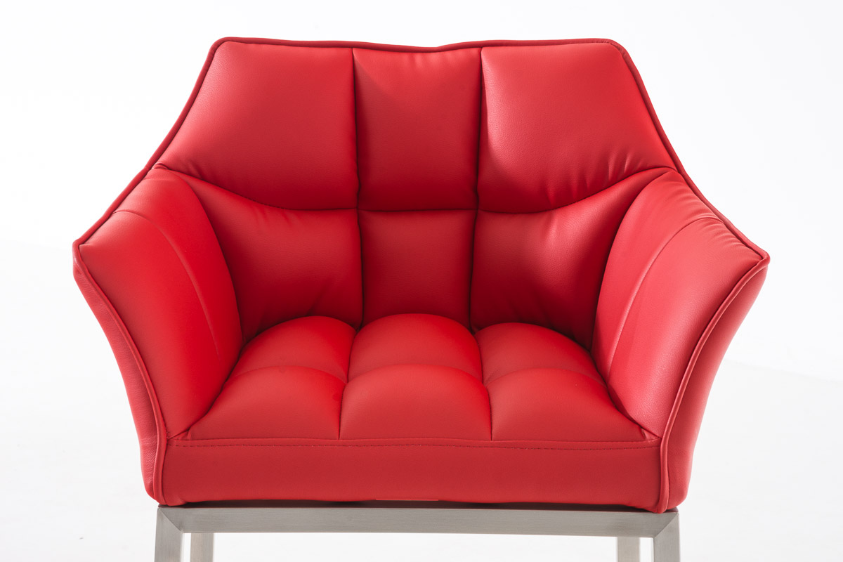 Barhocker Damaso E mit 4-Fuß Gestell, rot