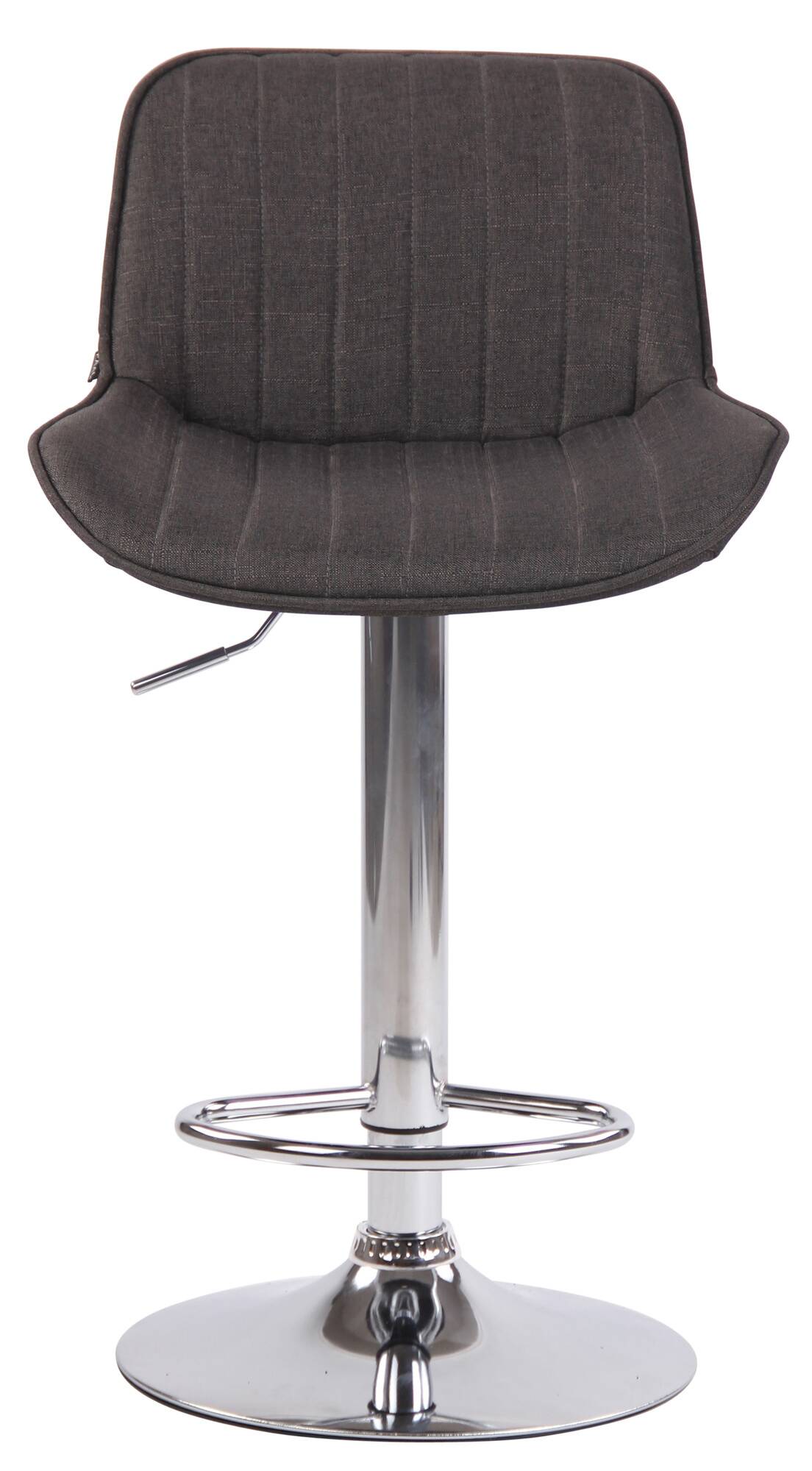 2er Set Barhocker Lentini Stoff chrom, dunkelgrau