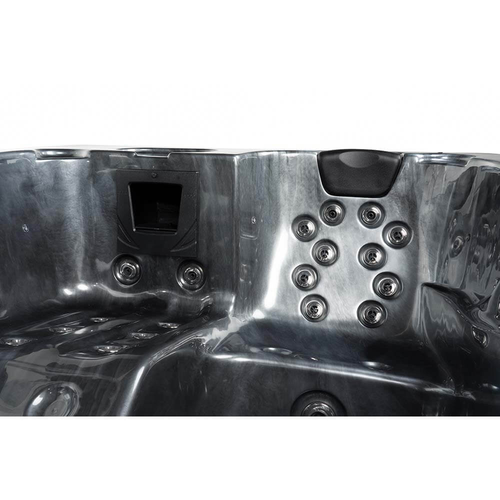 Outdoor Whirlpool BLACK MARBLE PURE - 210 x 160 cm für 3 Personen