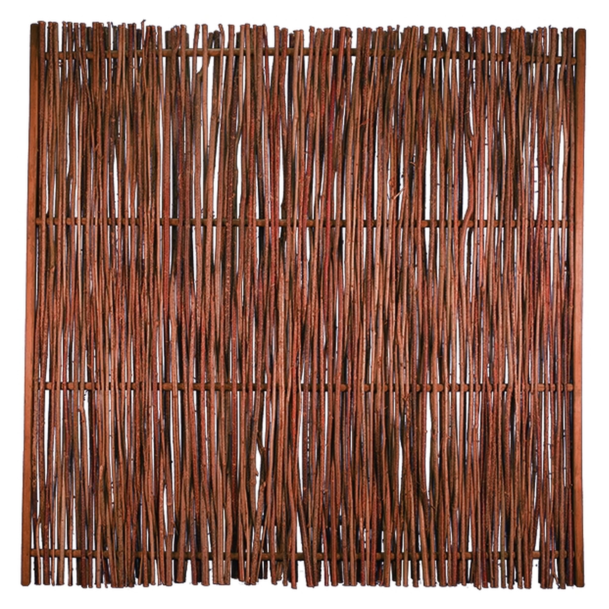 PEPE Haselnusszaun, 180 x 180 cm, Haselnussruten, Rahmen ca. 45 x 25 mm, braun gebeizt