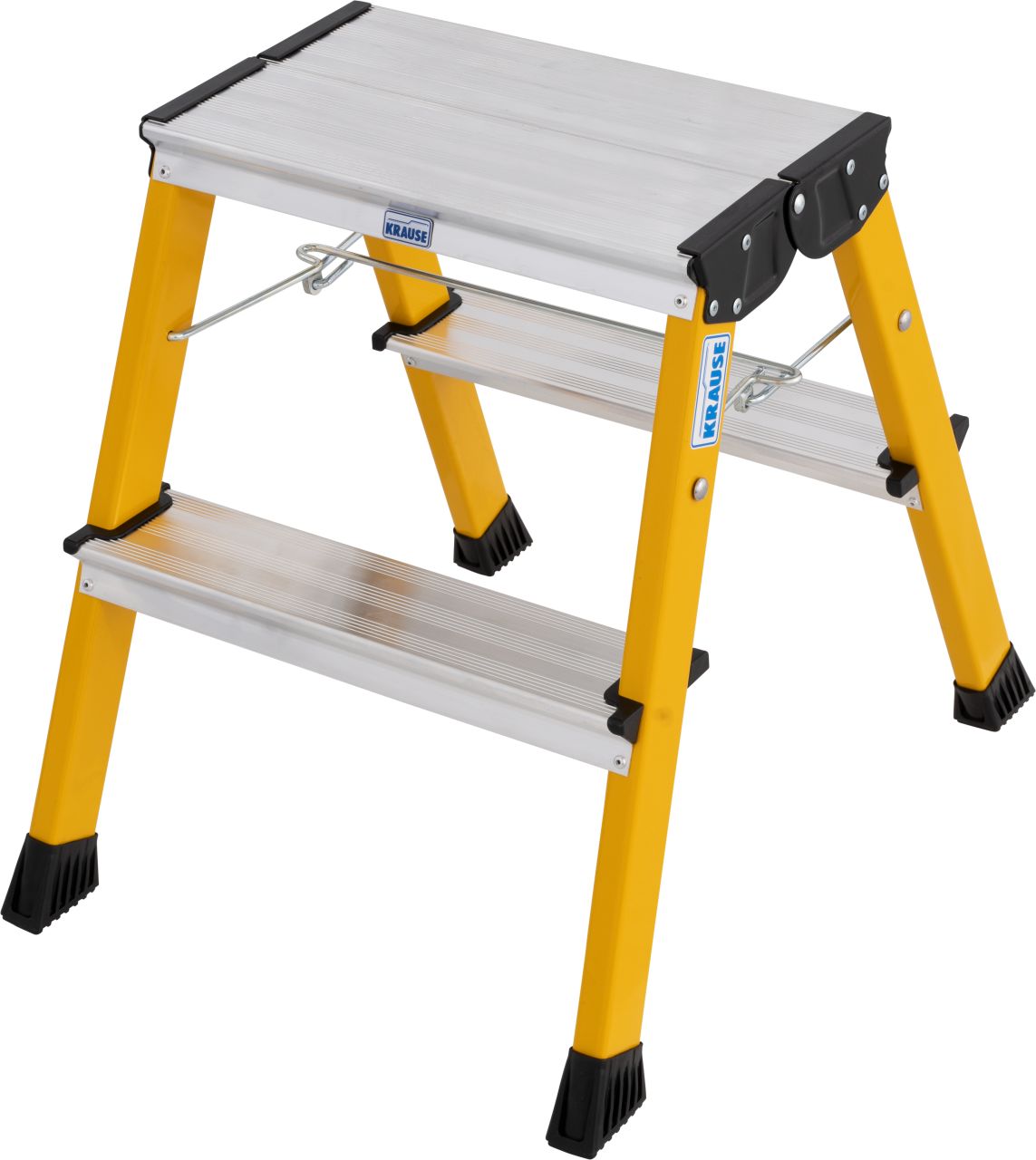 MONTO Doppel-Klapptritt Rolly, gelb, 2x2 Stufen