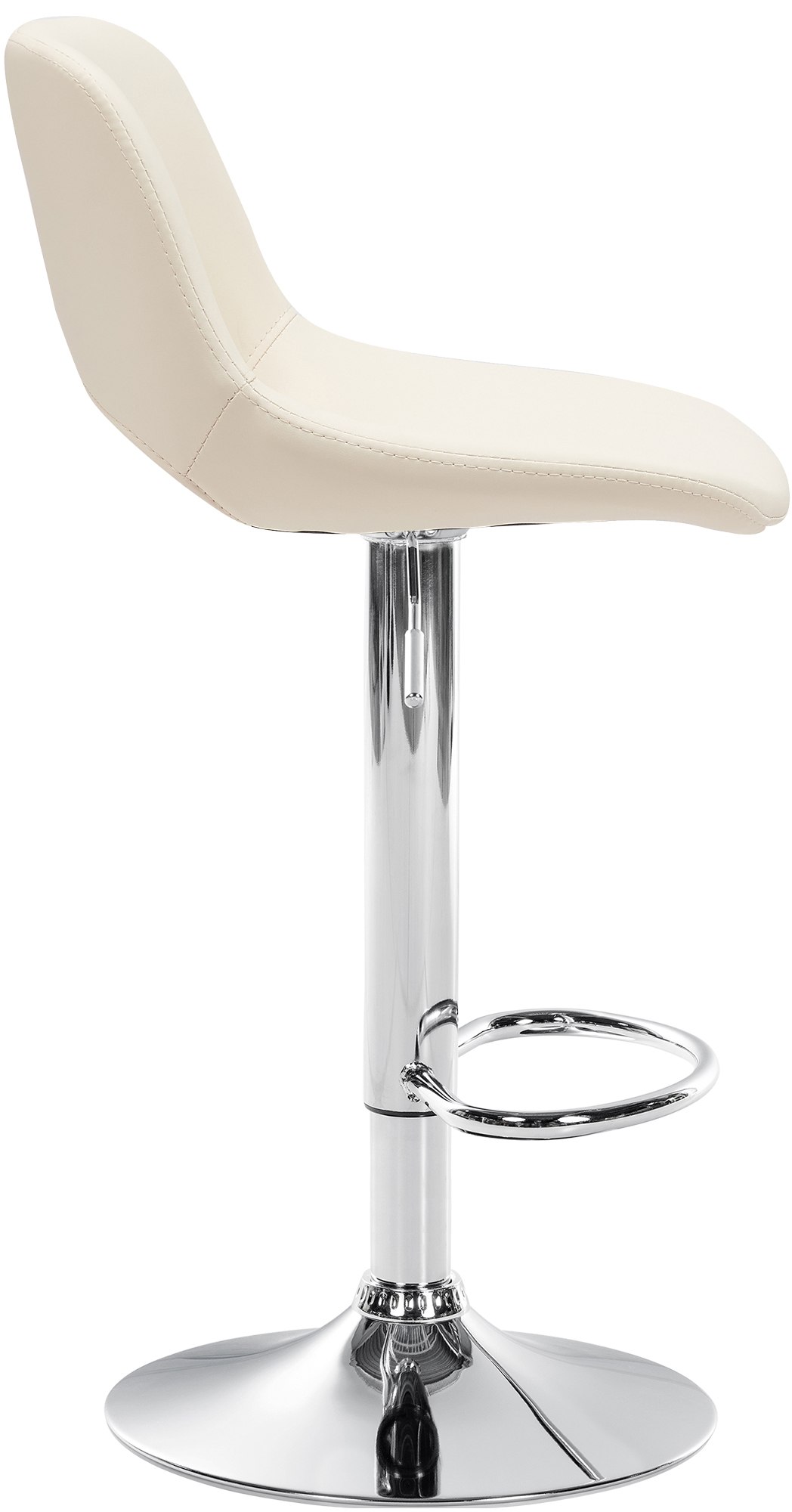 2er Set Barhocker Camden Kunstleder chrom, creme