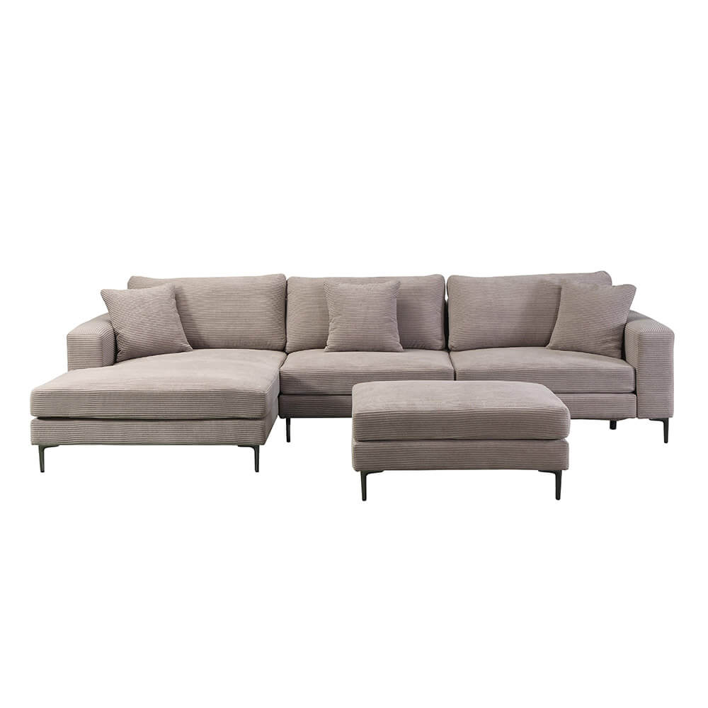 Sofa BELLANO L - 340 x 188 cm Links Cord Beige