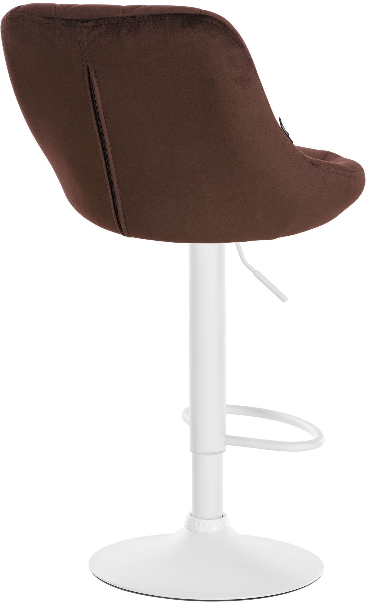2er Set Barhocker Lazio Samt weiß, braun