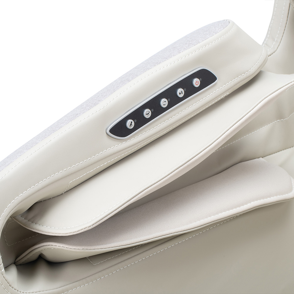 Massagesessel MARINO mit Premium Webstoffpolsterung - Hellgrau
