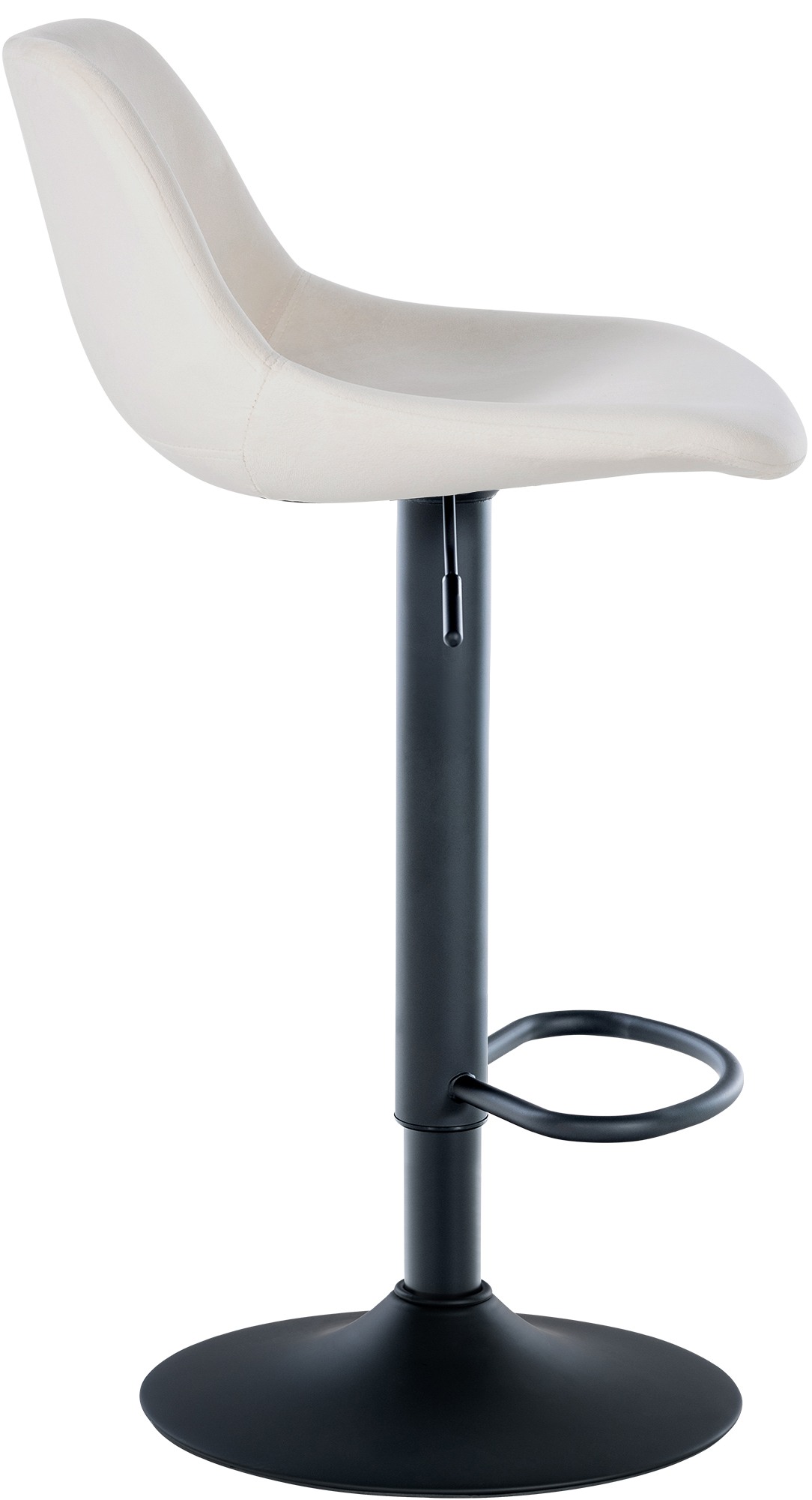 2er Set Barhocker Loft Samt, creme