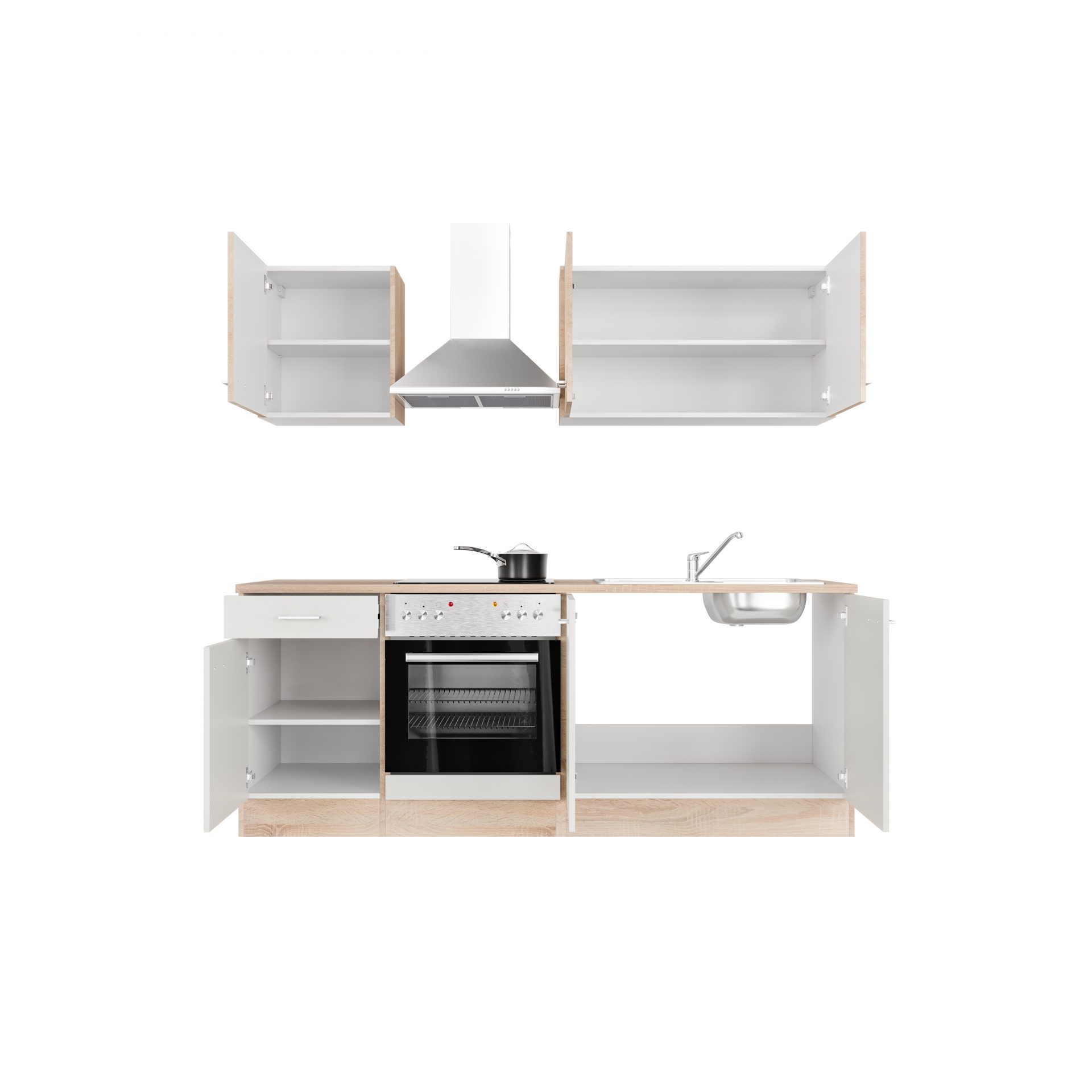 Küchenzeile SAMOA 210 cm mit E-Geräten