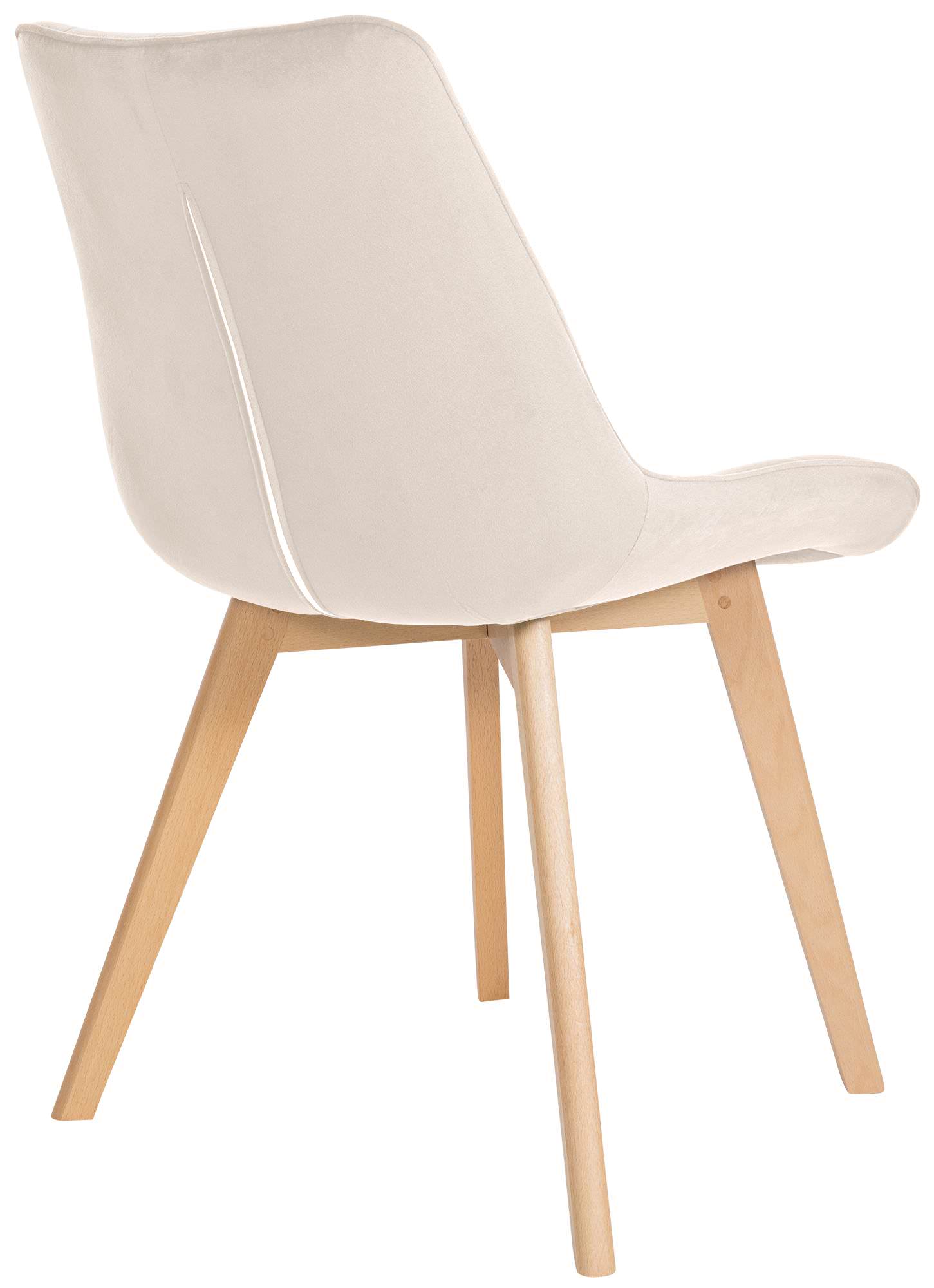 2er Set Stühle Brook Samt, creme