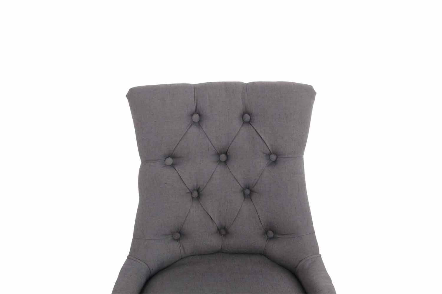 2er Set Esszimmerstuhl Aberdeen Stoff antik, dunkelgrau