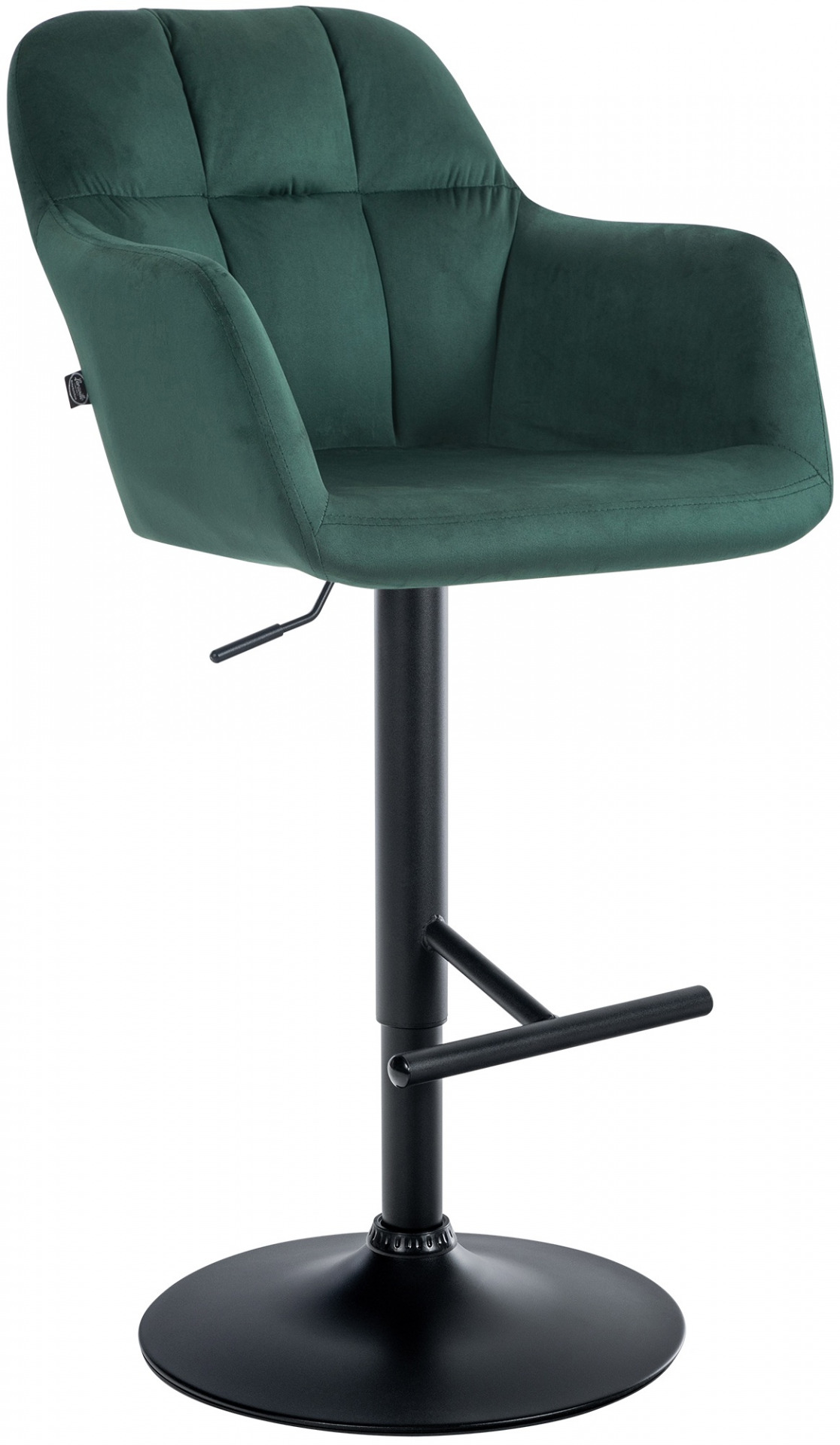 Barhocker Natoma Samt schwarz, grün