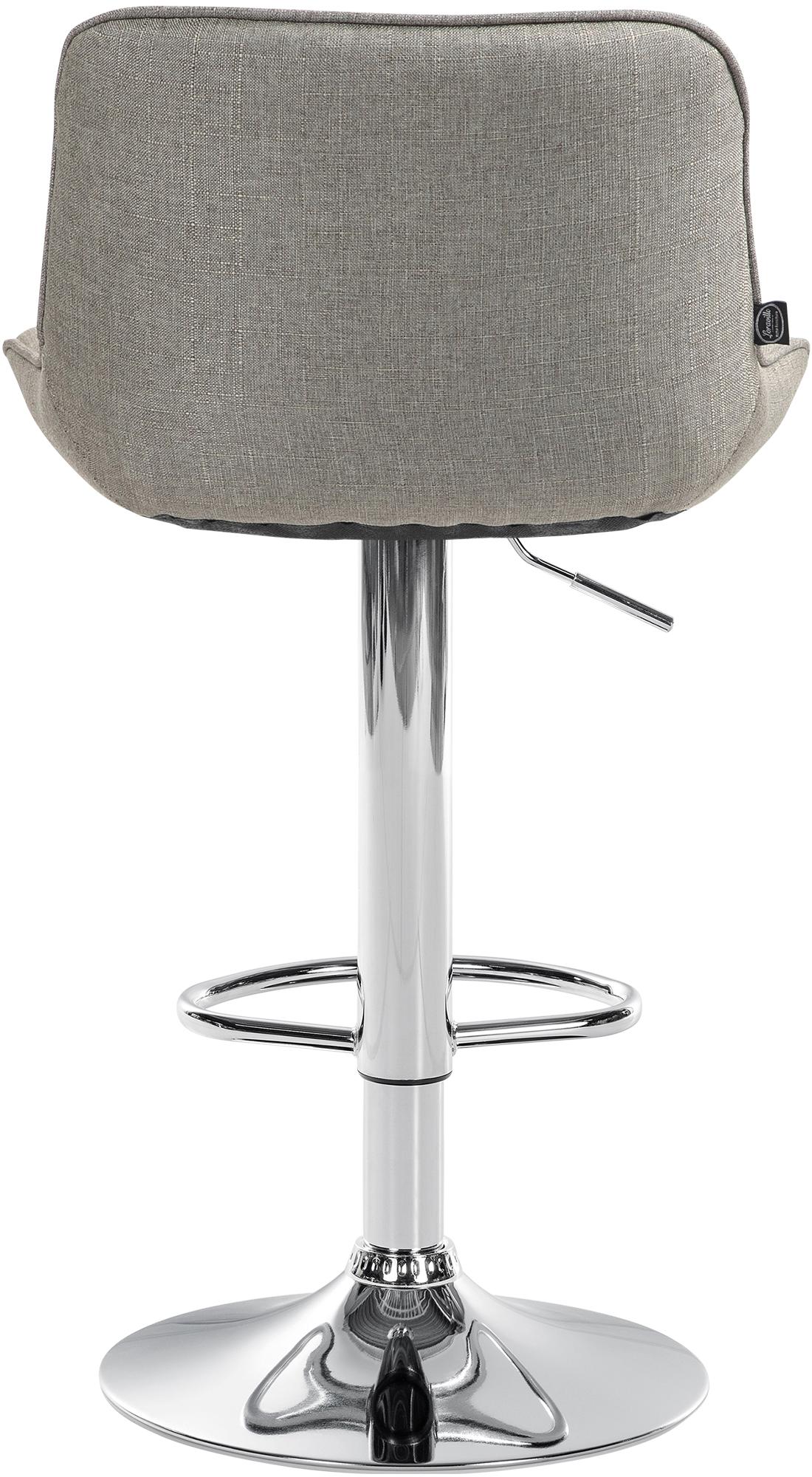 2er Set Barhocker Vonore Stoff chrom, taupe
