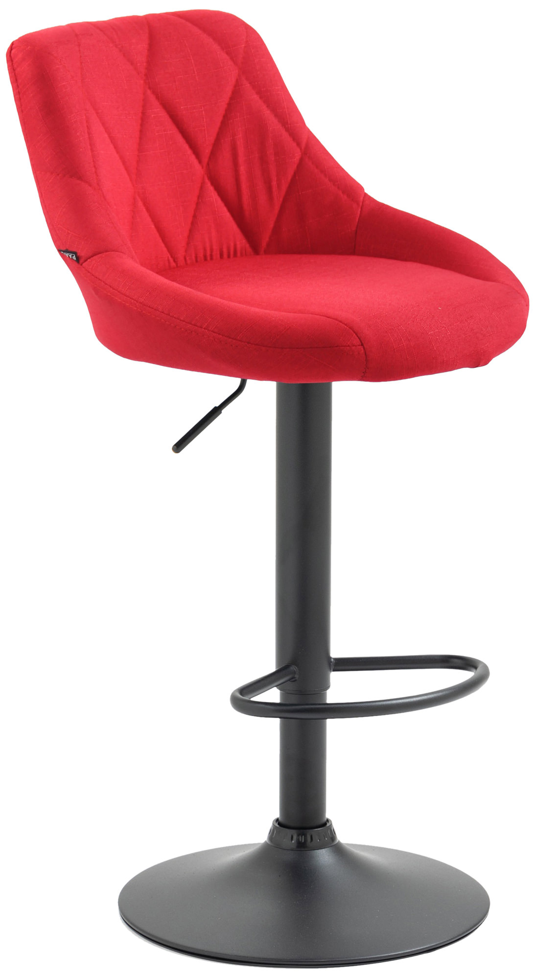 Barhocker Lazio Stoff schwarz, rot