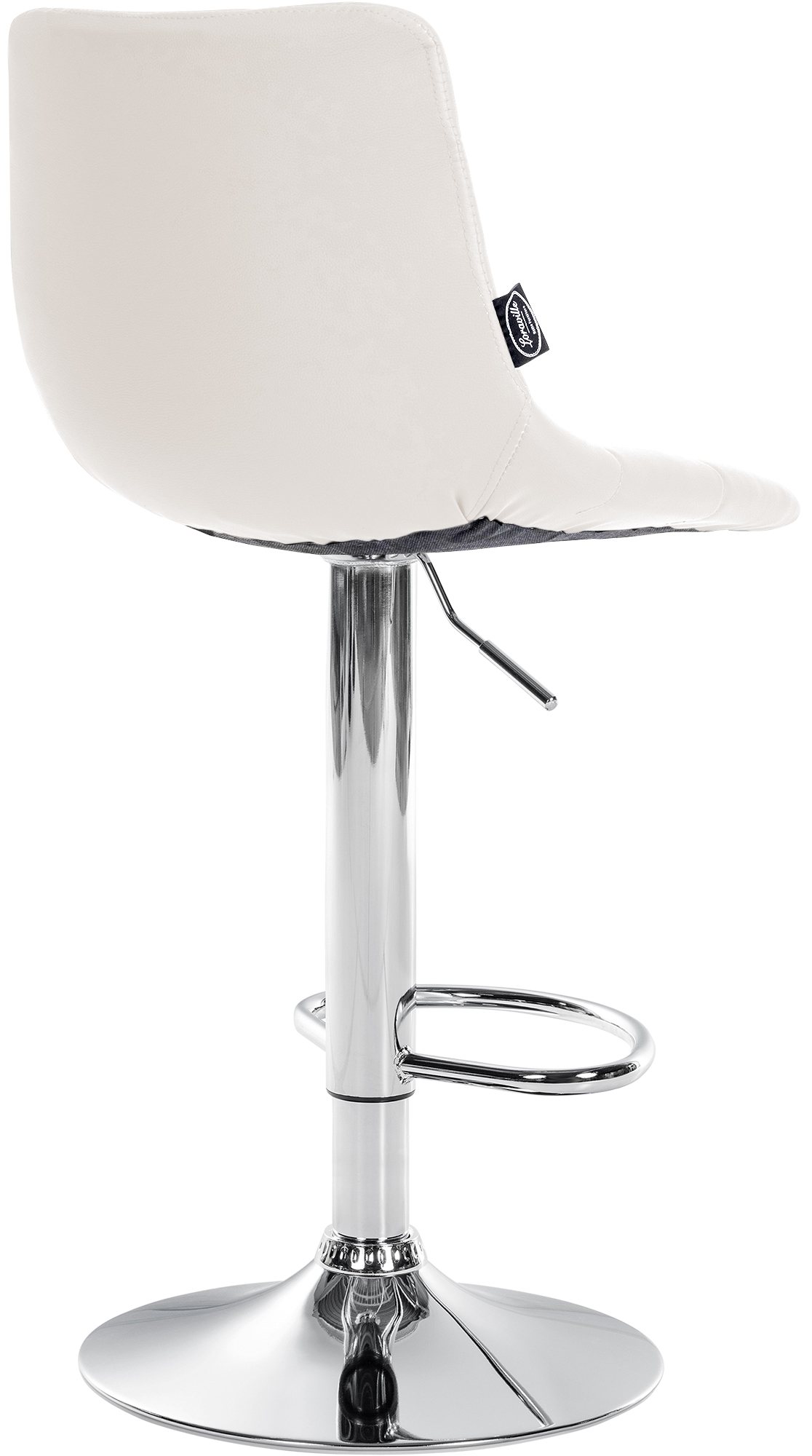 Barhocker Jerry Kunstleder chrom, weiß