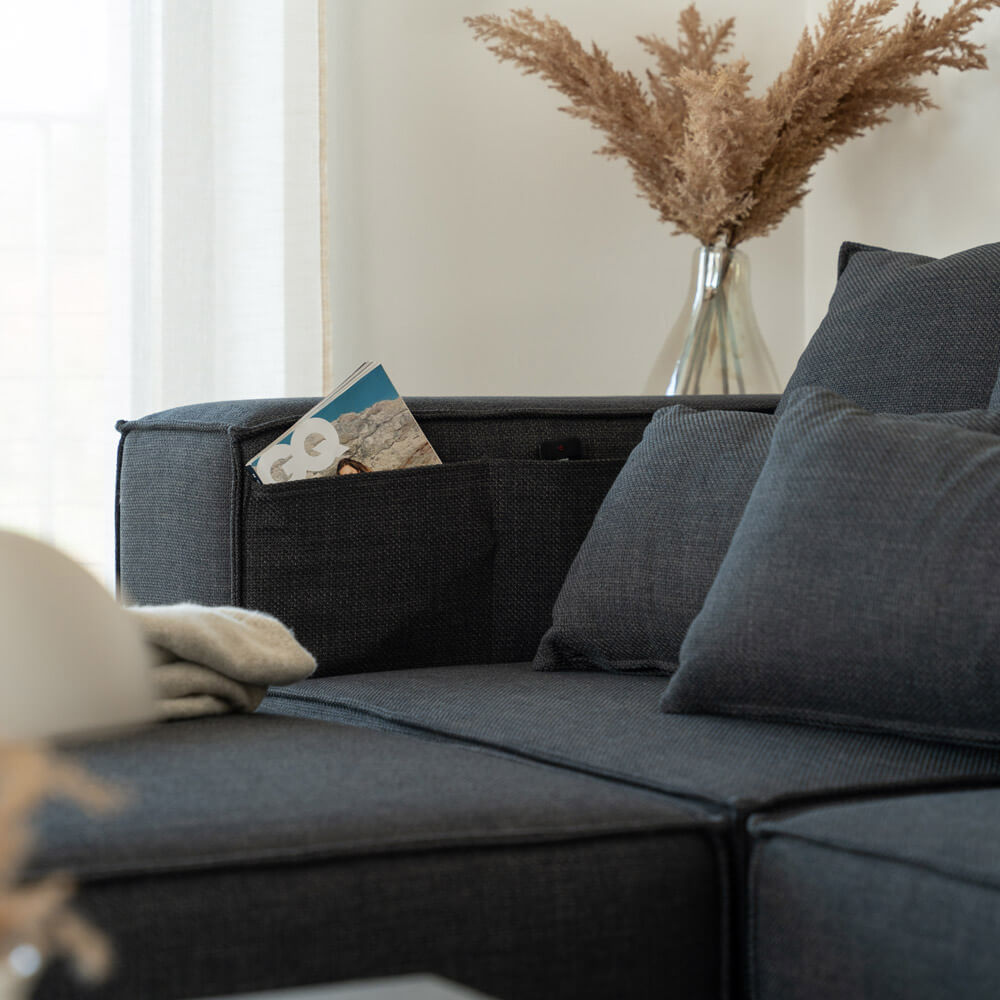 Modulares Sofa VERONA M - 327 x 120 cm Anthrazit