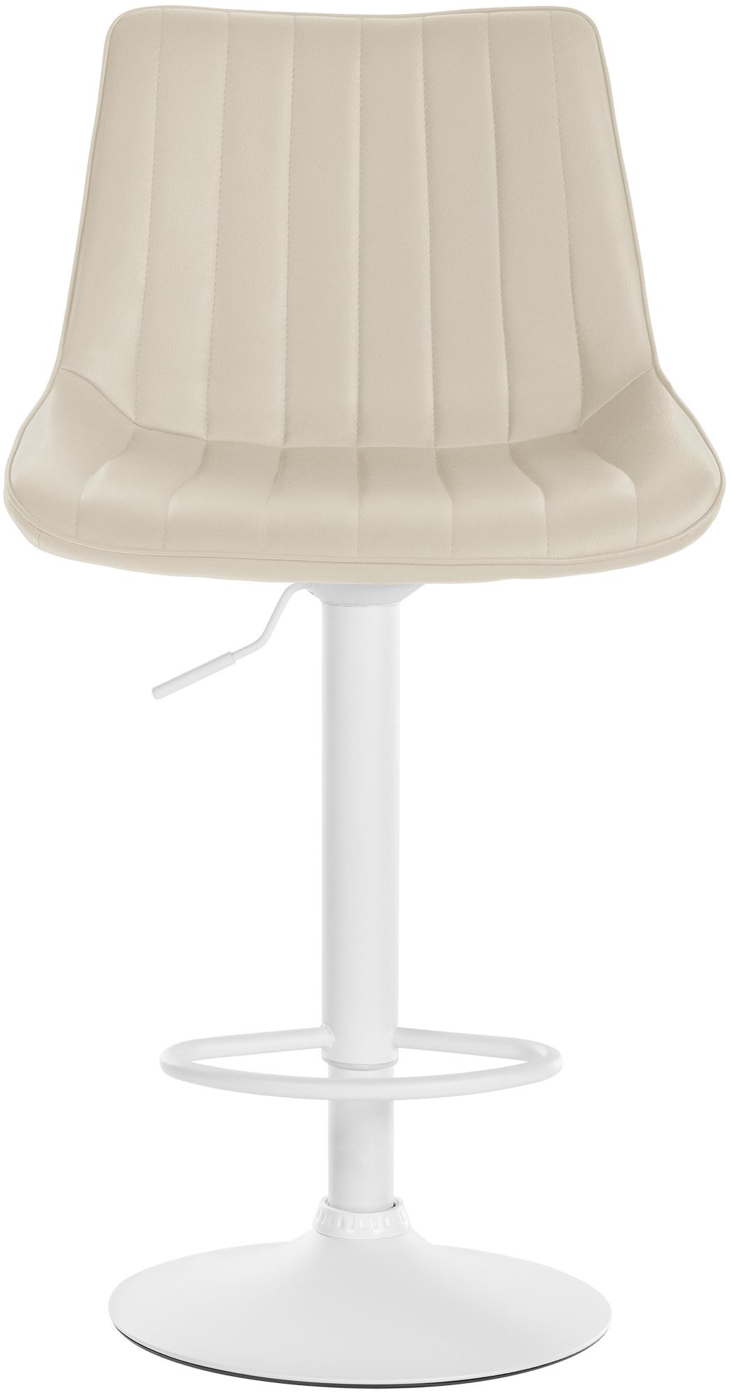 2er Set Barhocker Toni Kunstleder weiß, creme