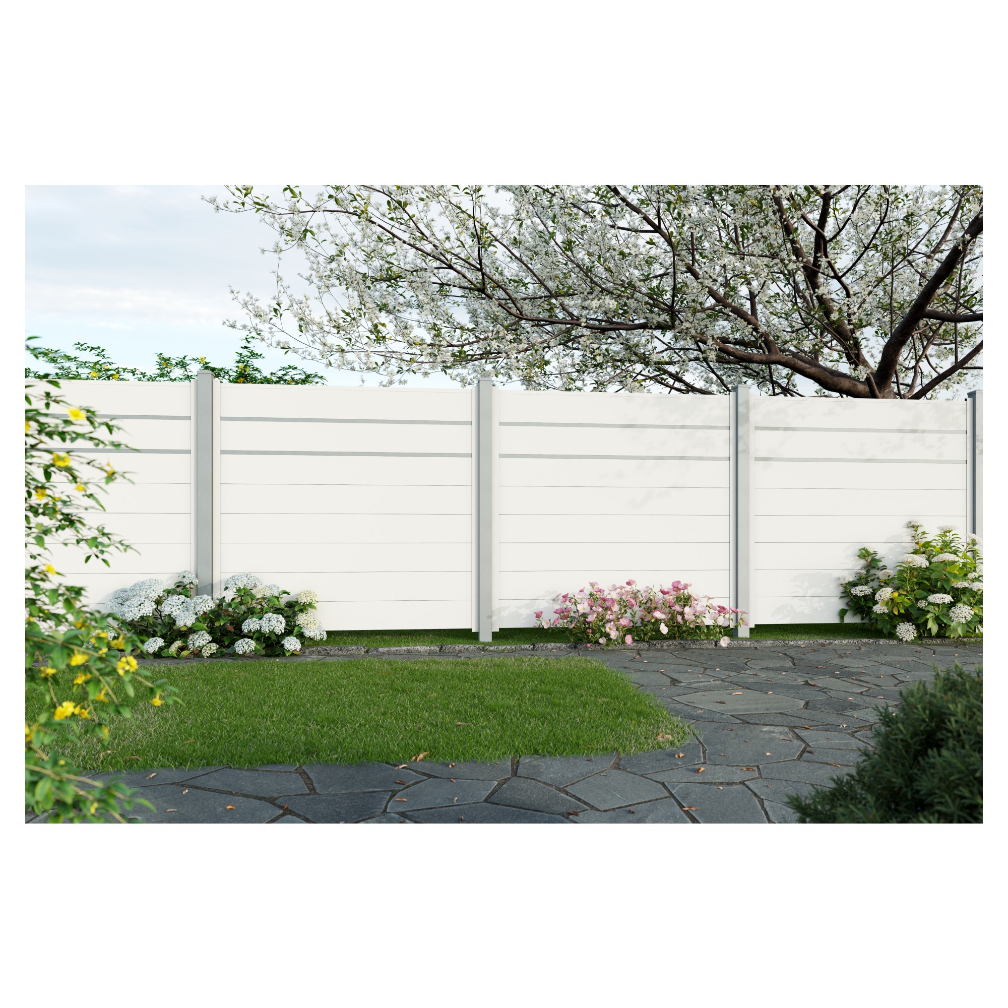 LIGHTLINE Steckzaunsystem, Nut- und Federprofil, 17 x 200 mm, Länge 176 cm
