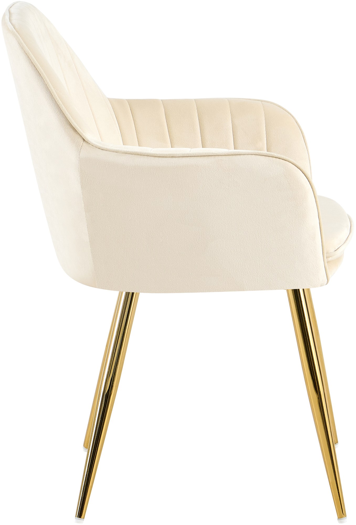 Esszimmerstuhl Cheryl Samt gold, creme