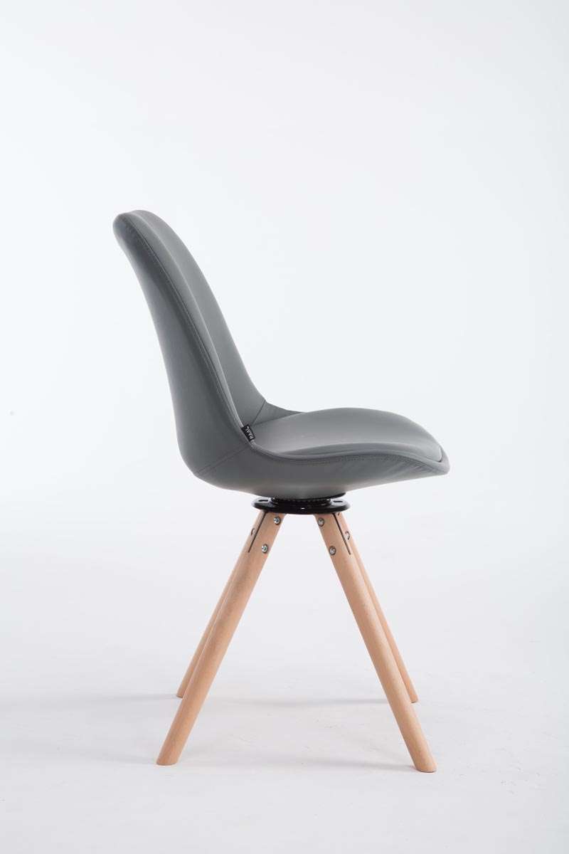 Besucherstuhl Calais Drehbar Natura Rund, grau