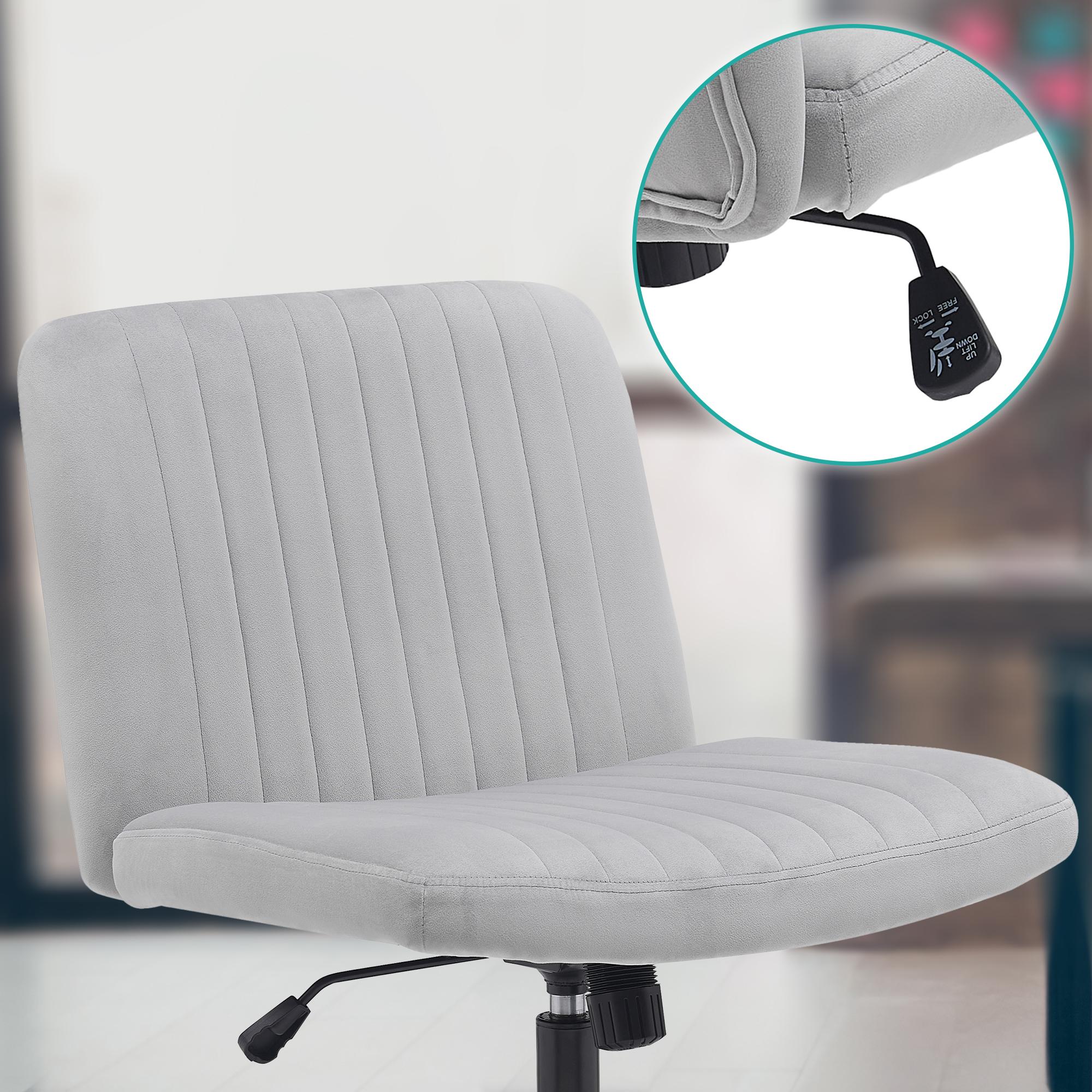 Bürostuhl Kingman Samt, hellgrau