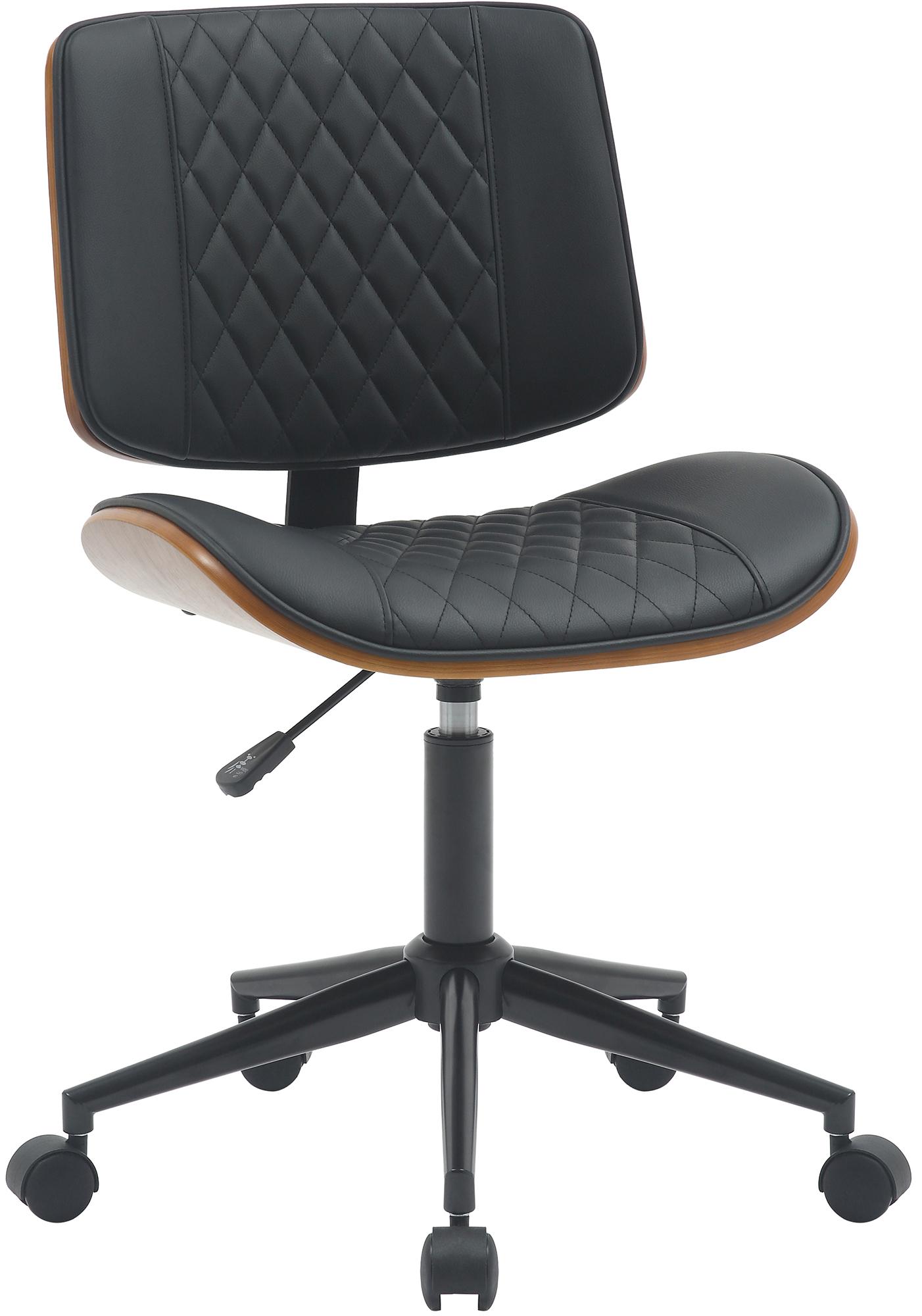 Bürostuhl Plover Kunstleder, walnuss/schwarz