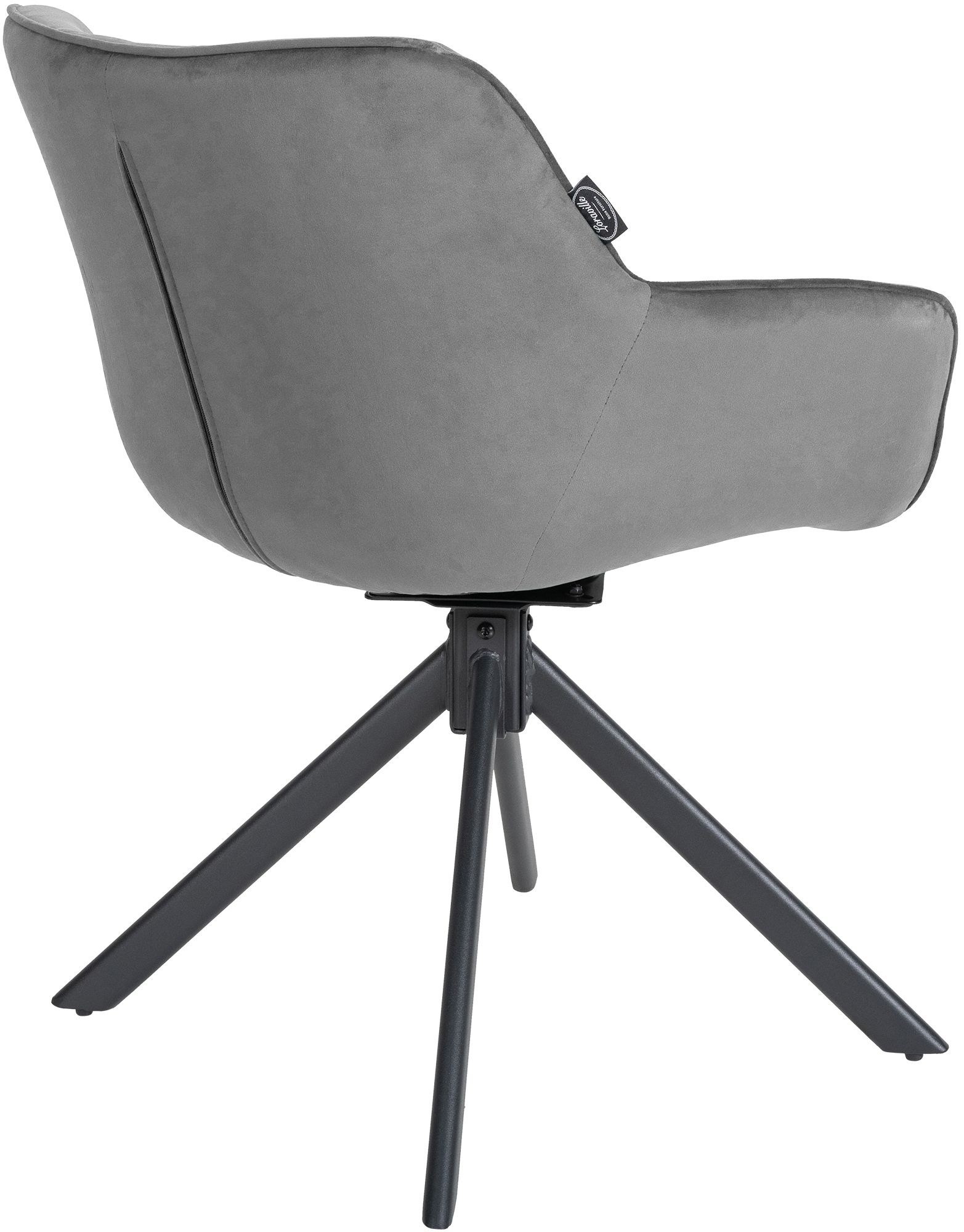Stuhl Westport Samt, grau