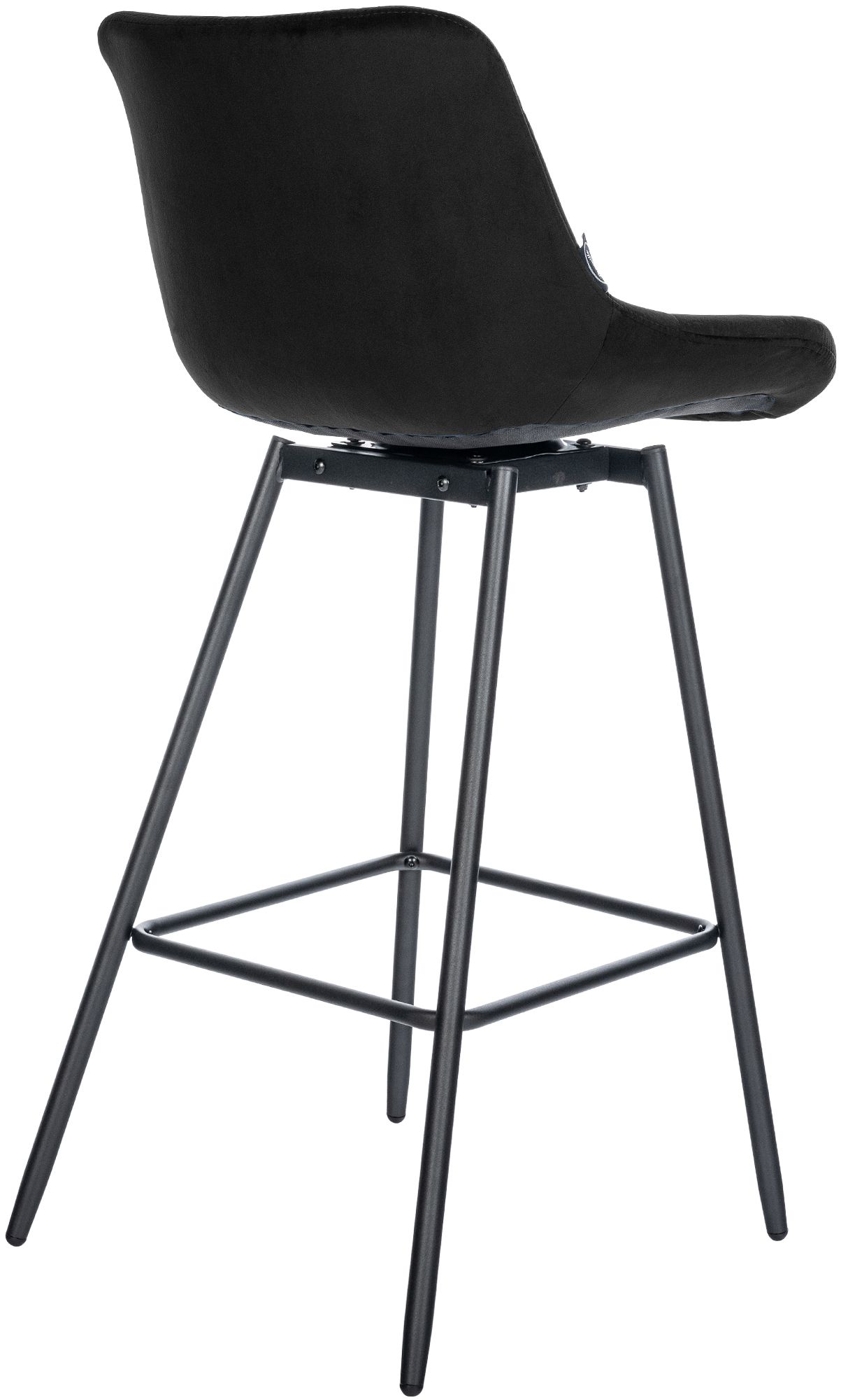 Barhocker Weston Schwenkbar Samt, schwarz