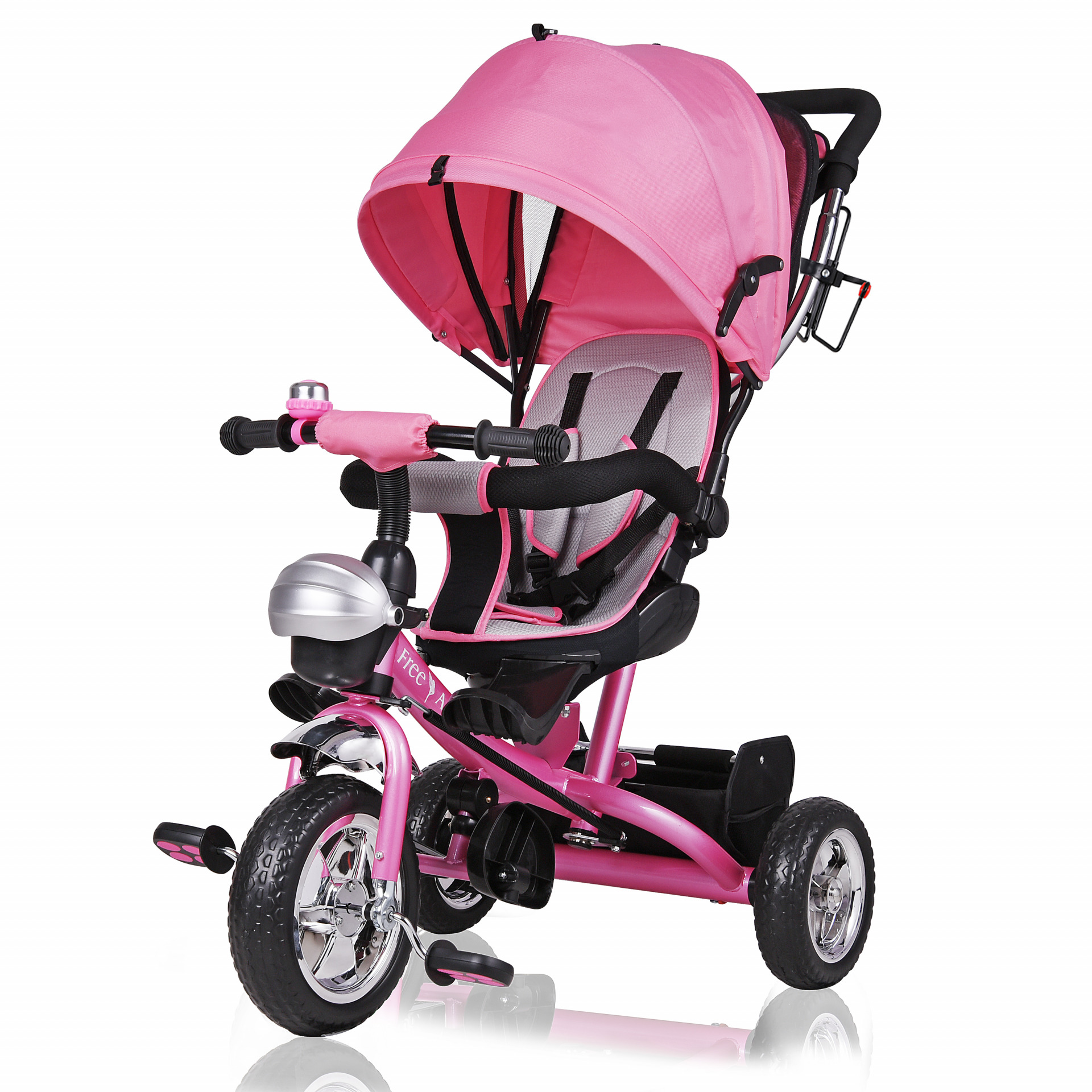 Multifunktionales Kinderdreirad Pink