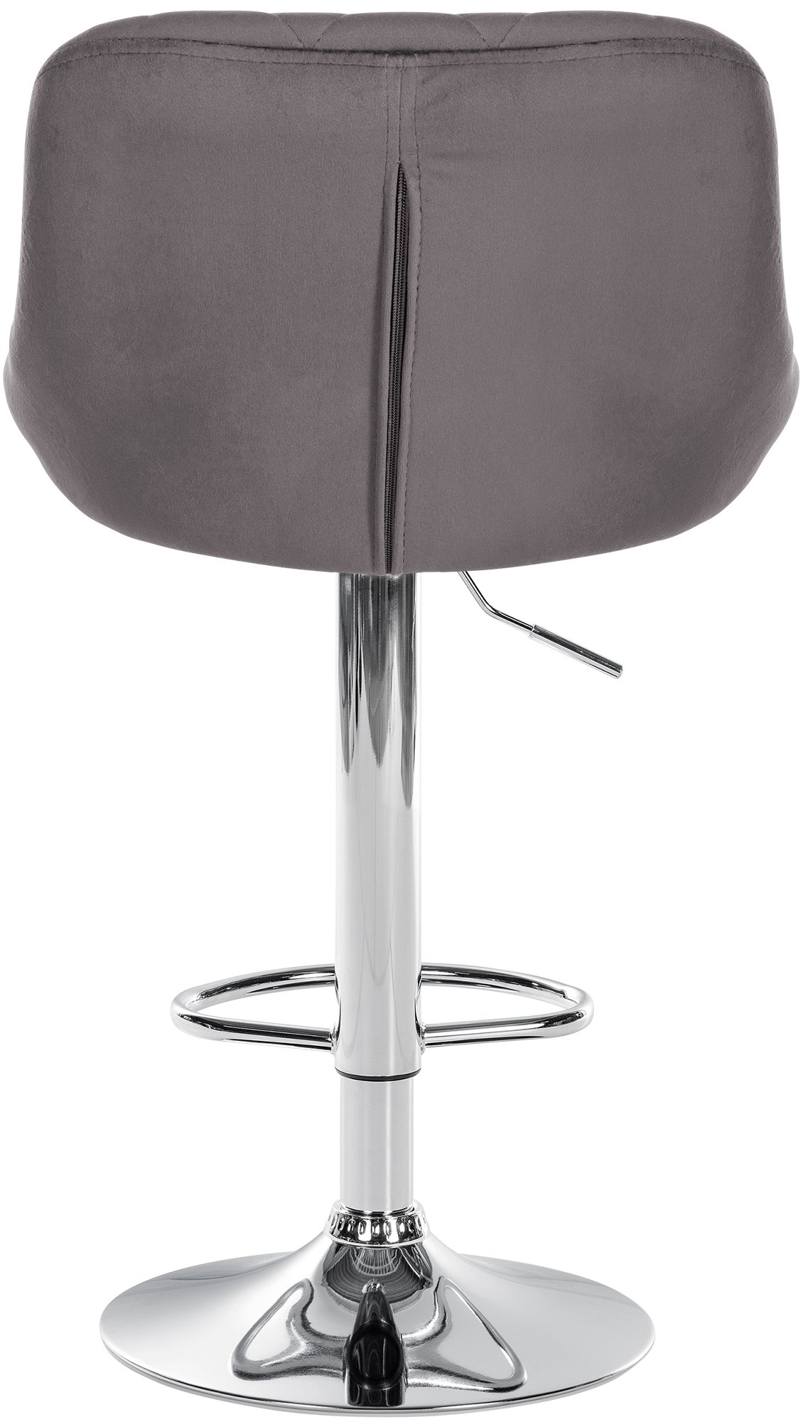 Barhocker Lazio Samt chrom, grau