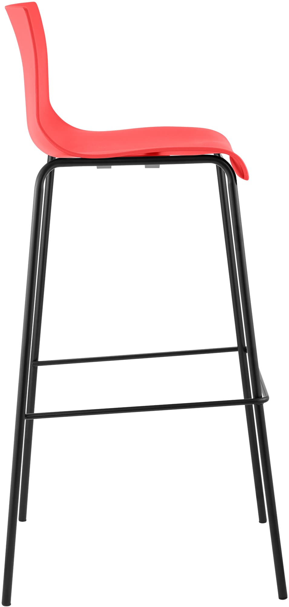Barhocker Hoover 4-Fuß Gestell schwarz, rot
