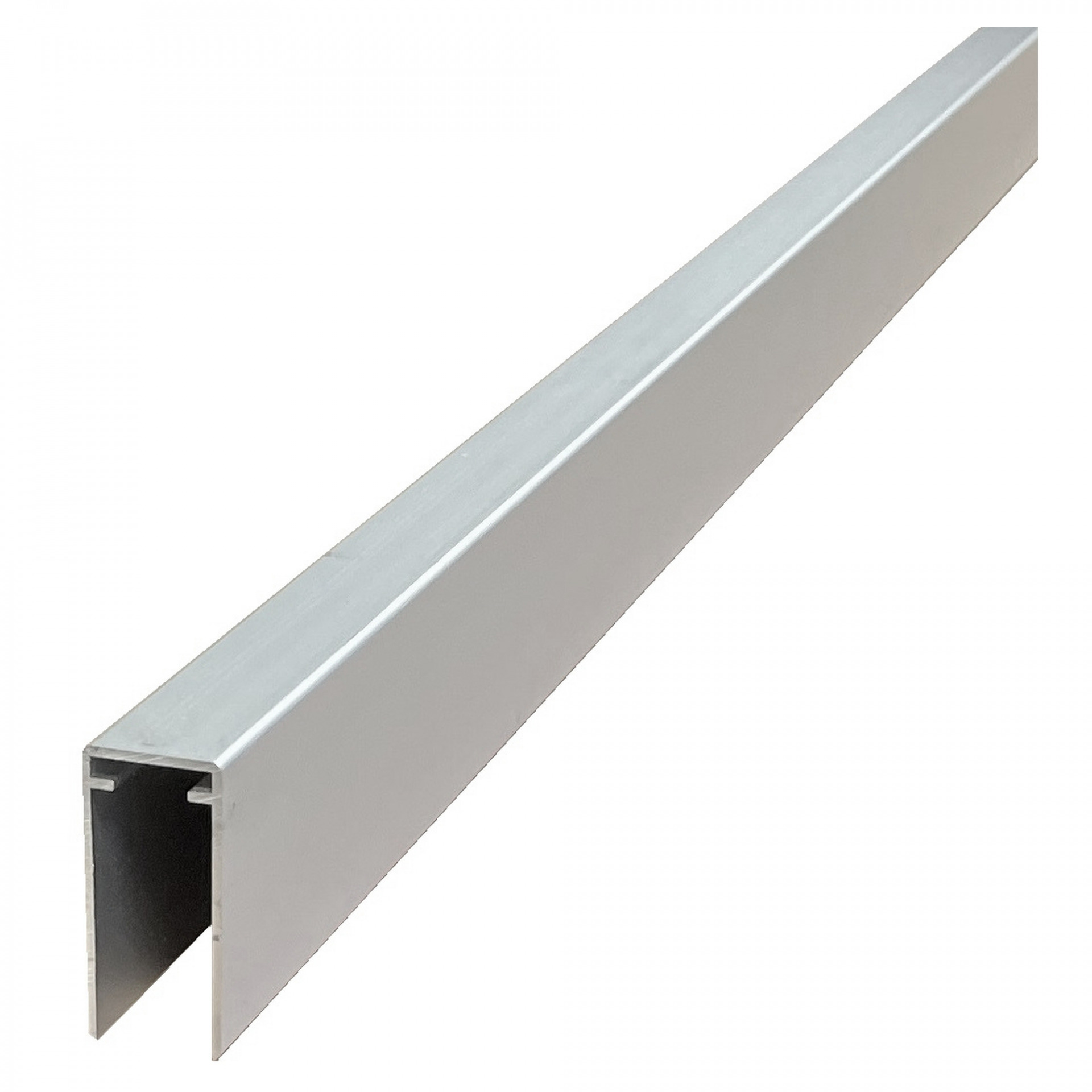 ECOSTECK-Set für Senkrechtmontage, Anthrazit, Start und Endleiste verstärkt, 50/50 x 24 x 1655 mm, Aluminium