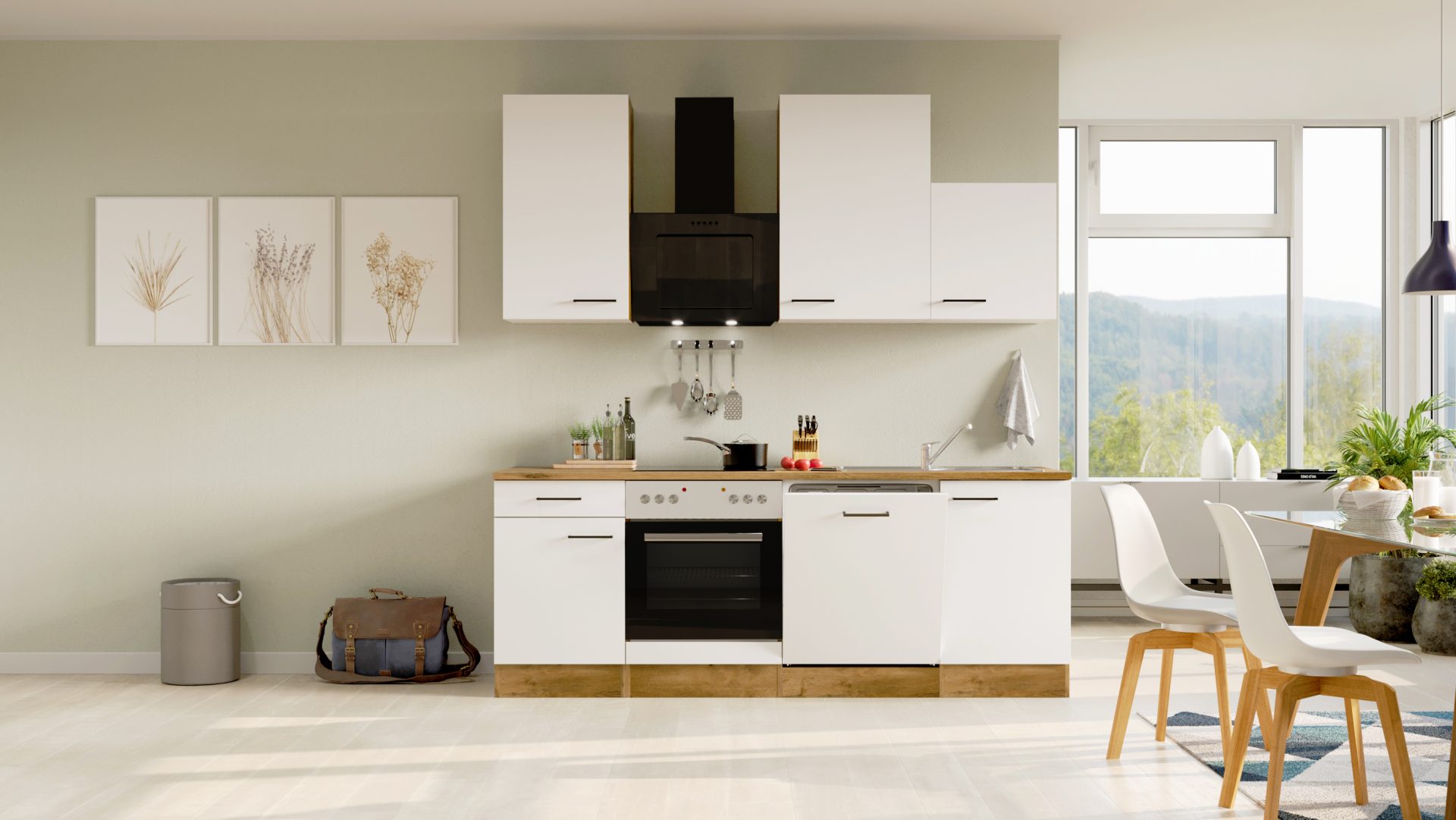 Küchenzeile Avila 220 cm mit E-Geräten