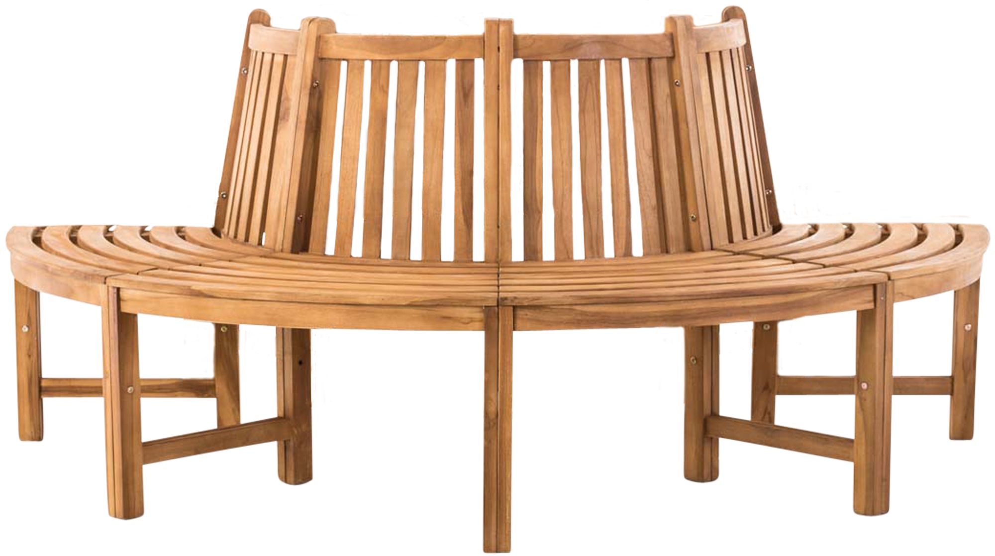 Baumbank Leming halbrund 200 cm, teak