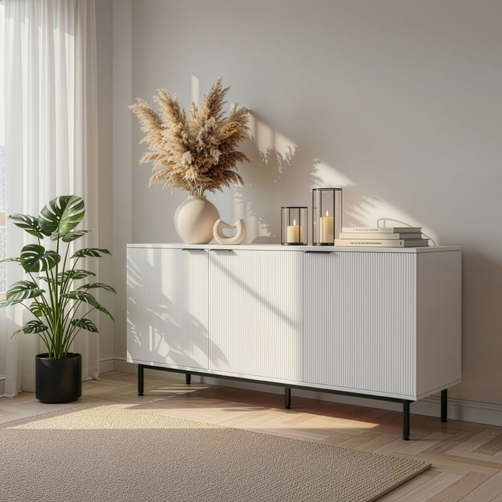 Sideboard NYLA Weiß - 154 x 73 cm