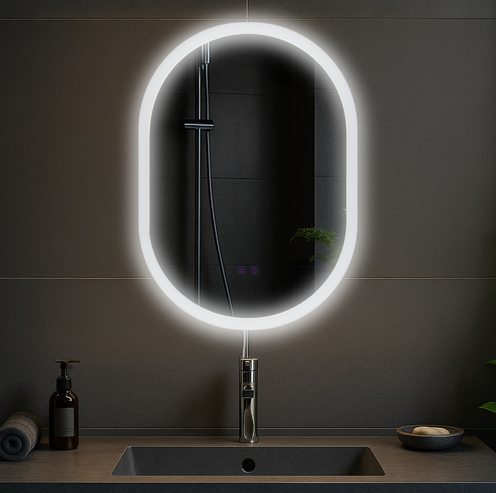 Badspiegel Karishma 70x50 ohne Bluetooth, klarglas