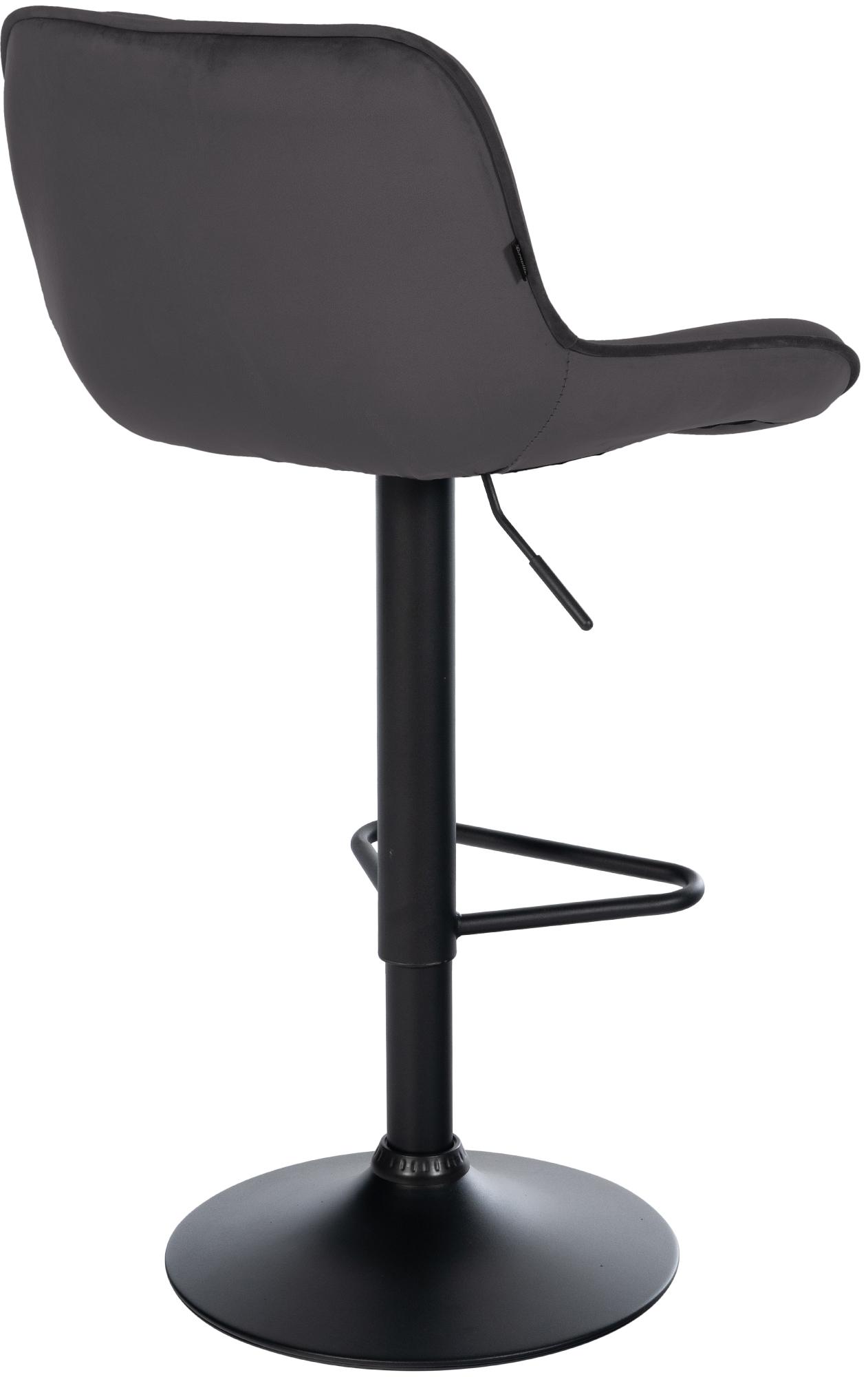 Barhocker Kasson Samt, schwarz