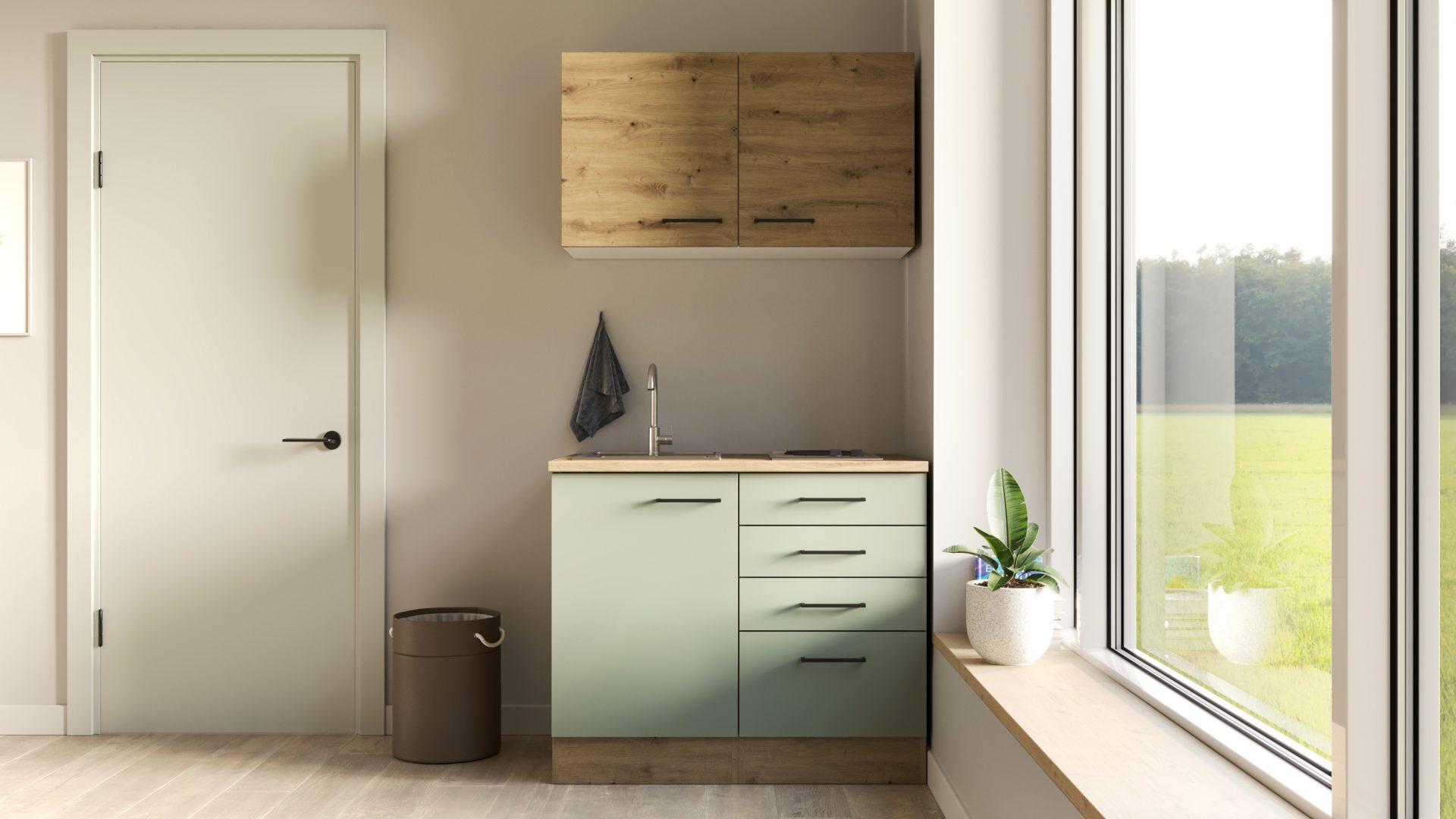 Miniküche CARA 100 cm mit E-Geräten